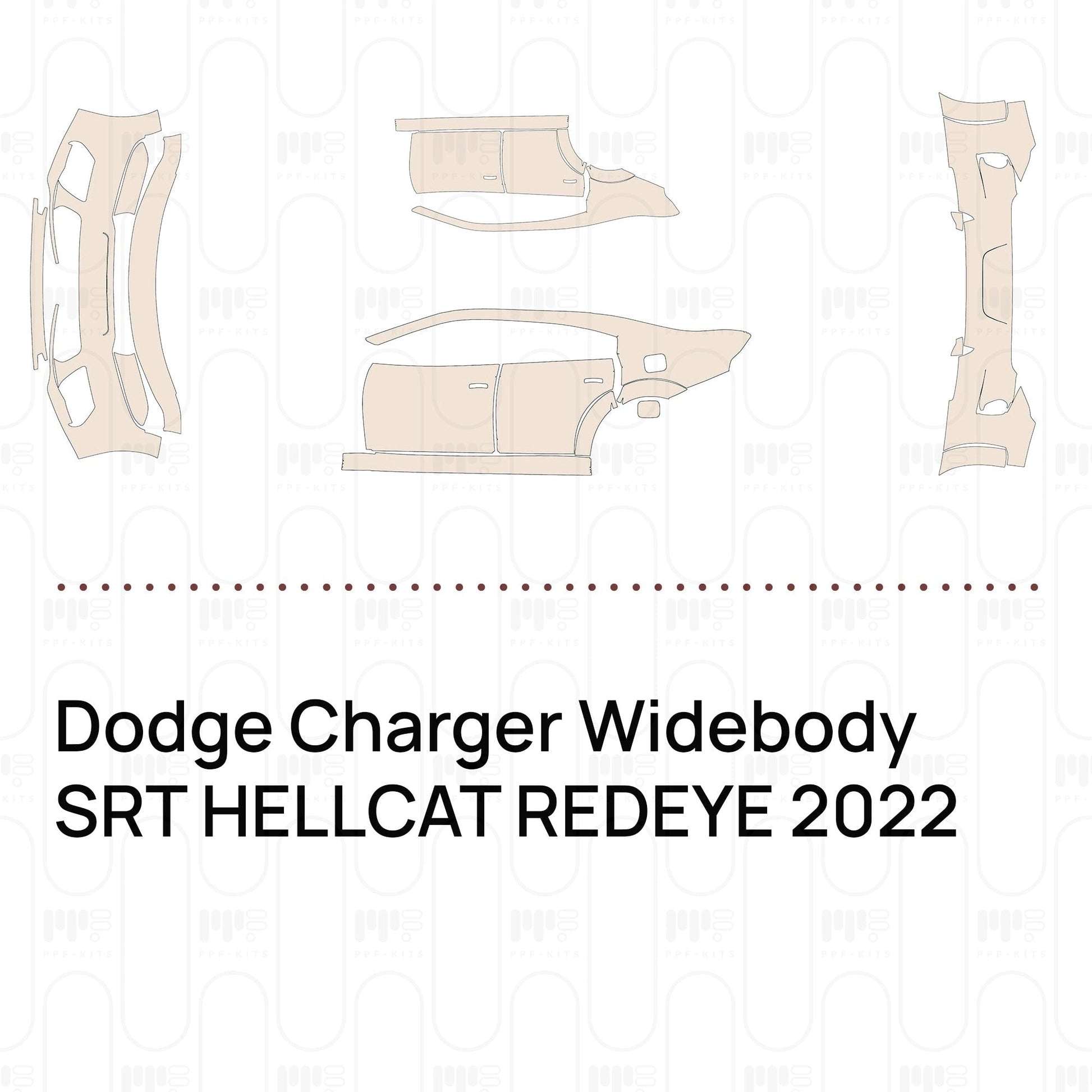 Pre-CutPPFDodgeChargerWidebodySRTHELLCATREDEYE2022