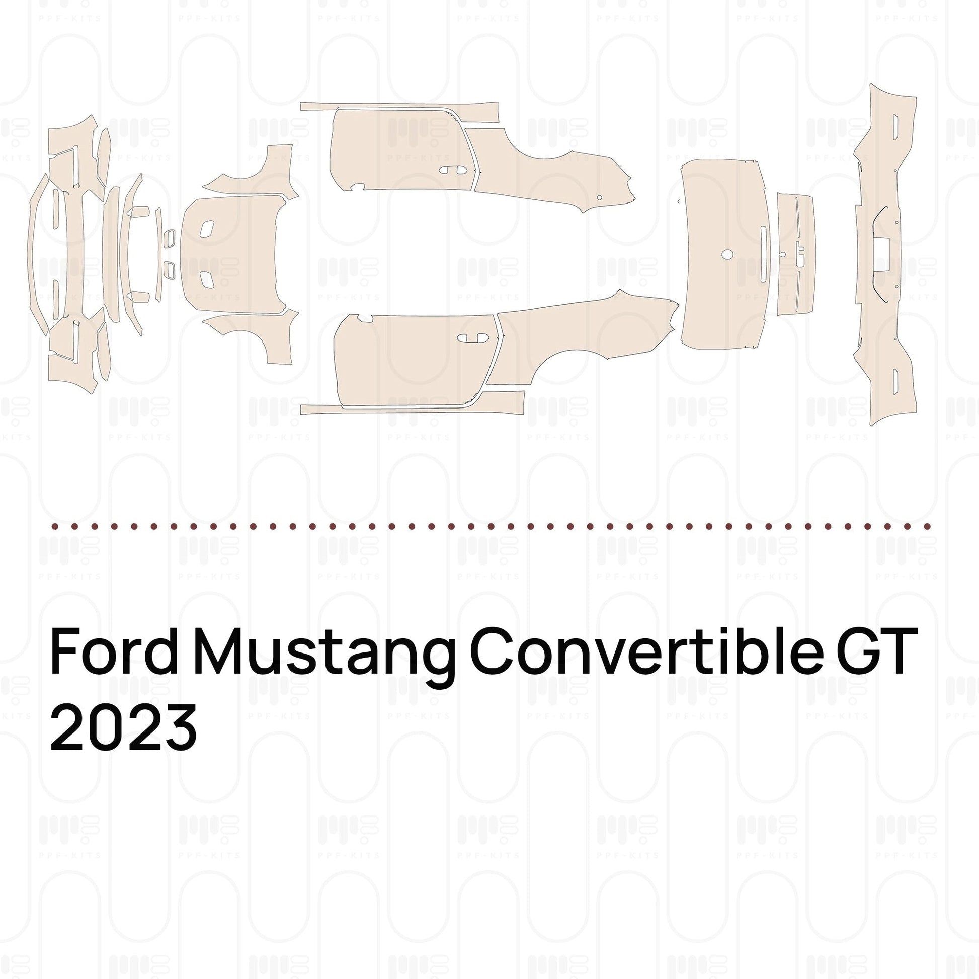 Pre-CutPPFFordMustangConvertibleGT2023