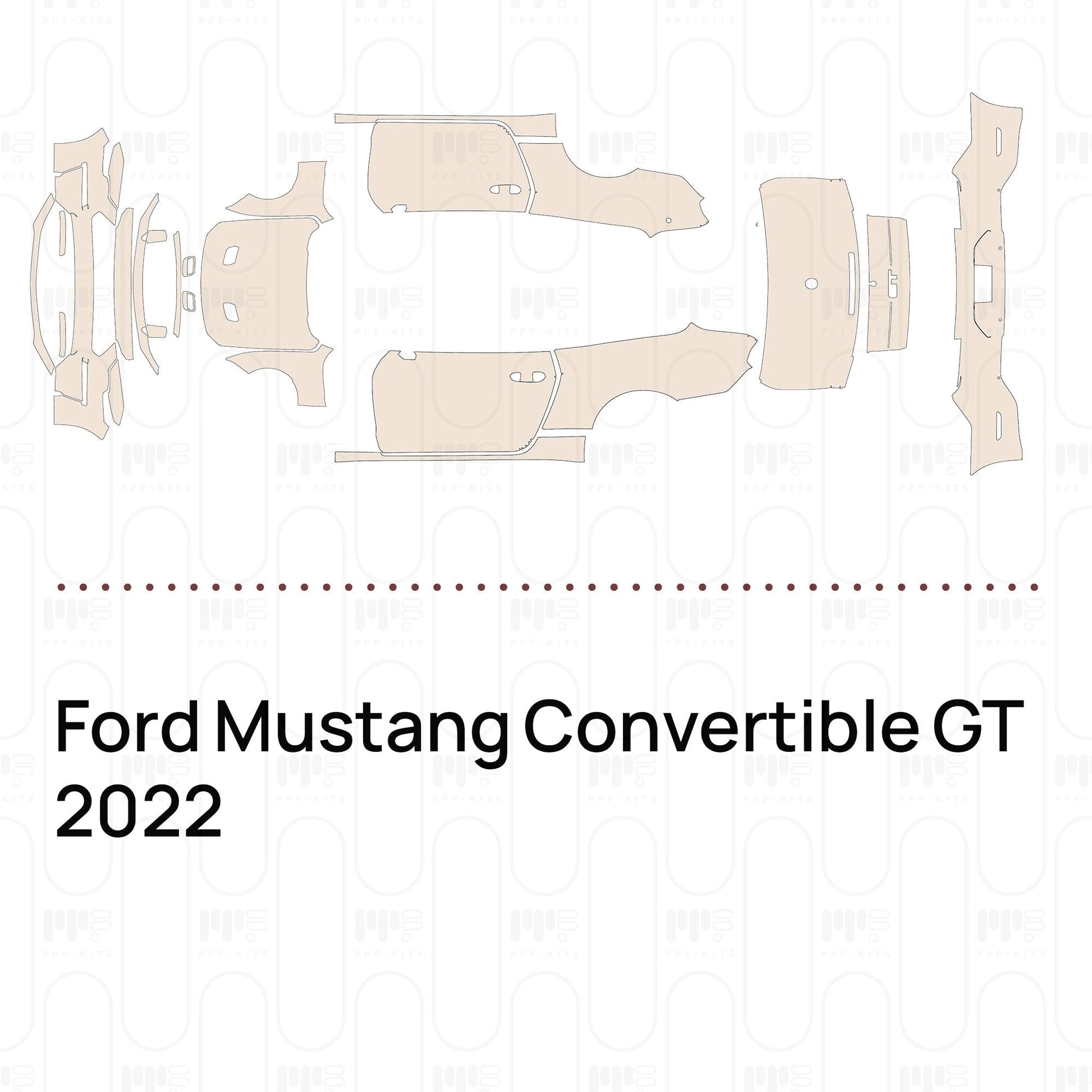 Pre-CutPPFFordMustangConvertibleGT2022