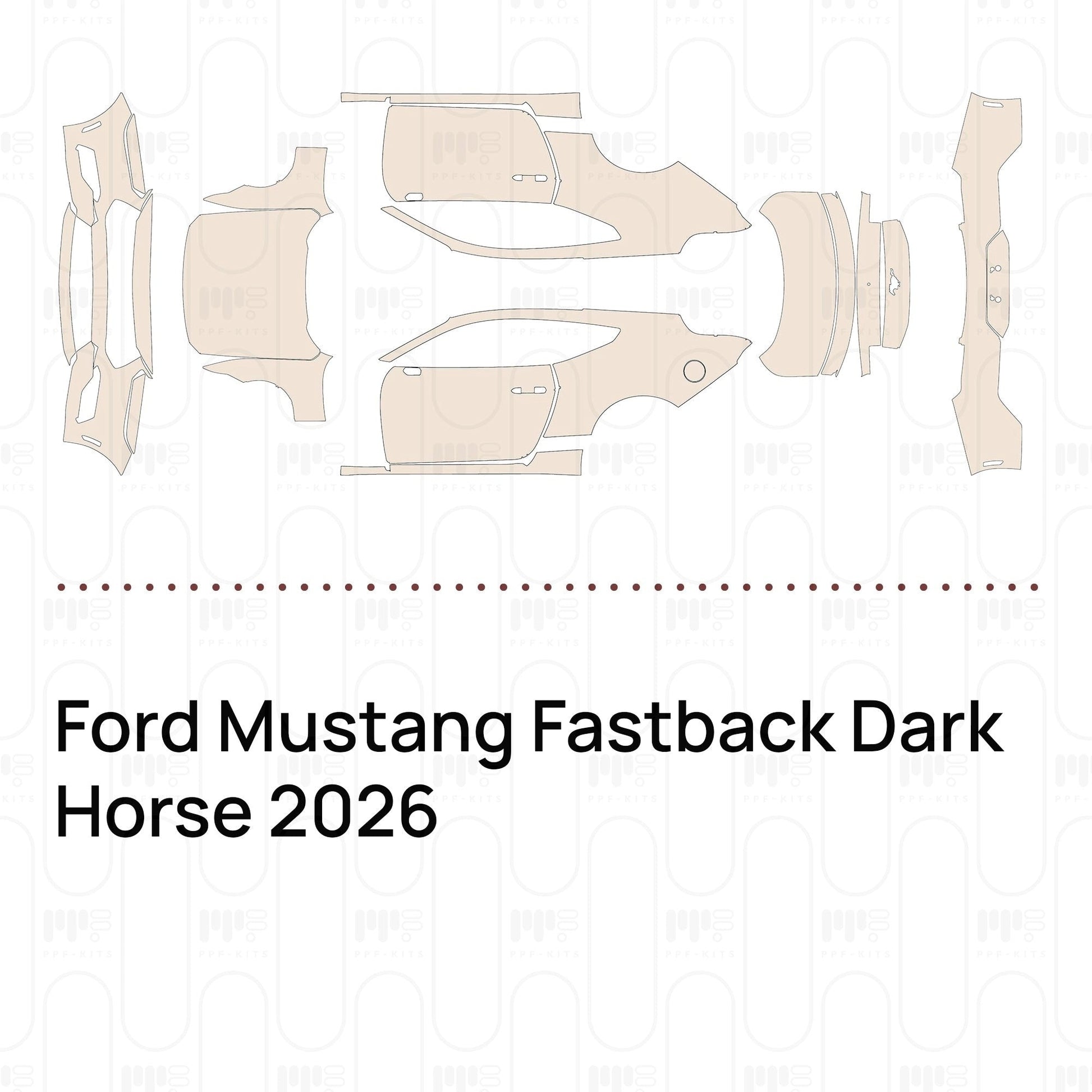 Pre-CutPPFFordMustangFastbackDarkHorse2026