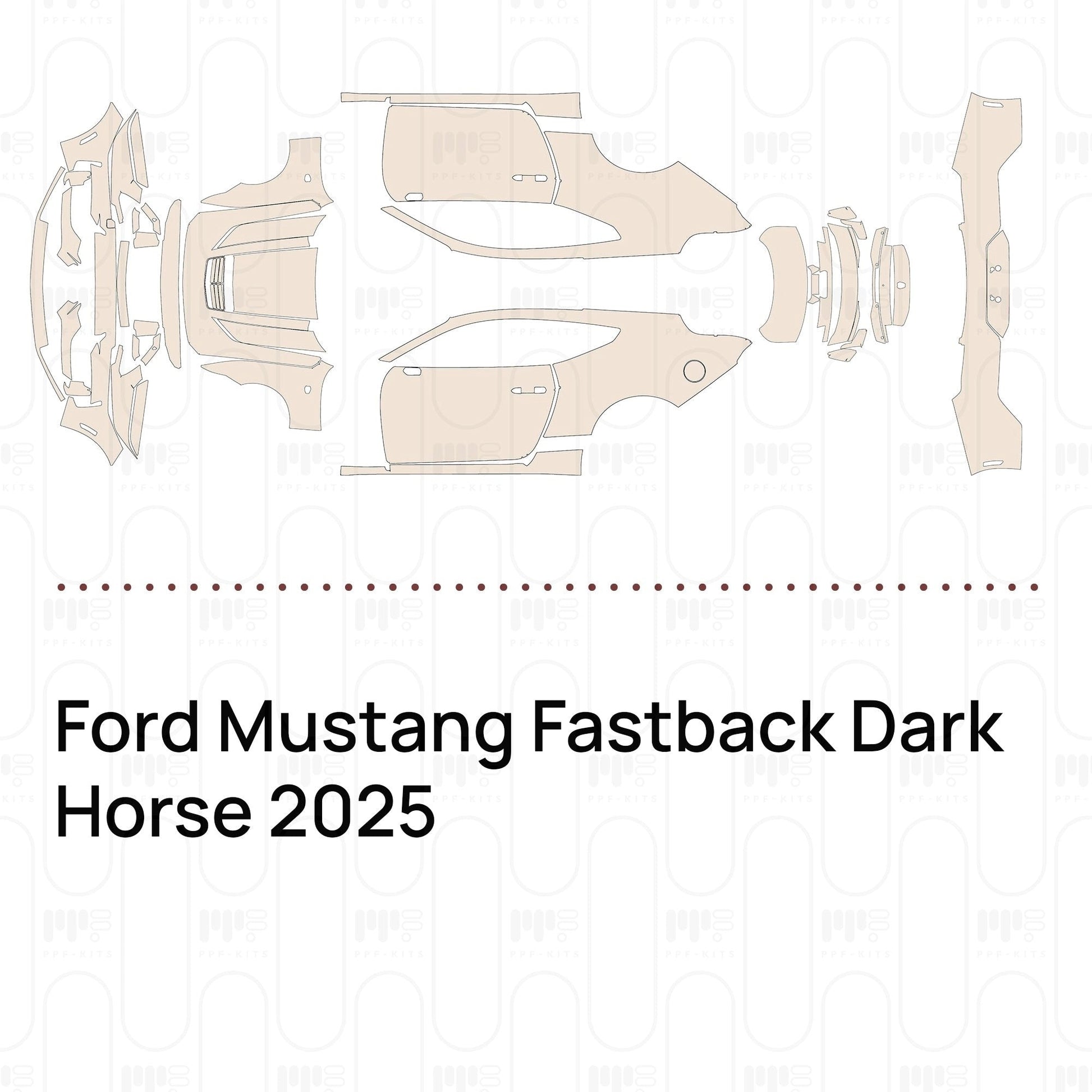 Pre-CutPPFFordMustangFastbackDarkHorse2025