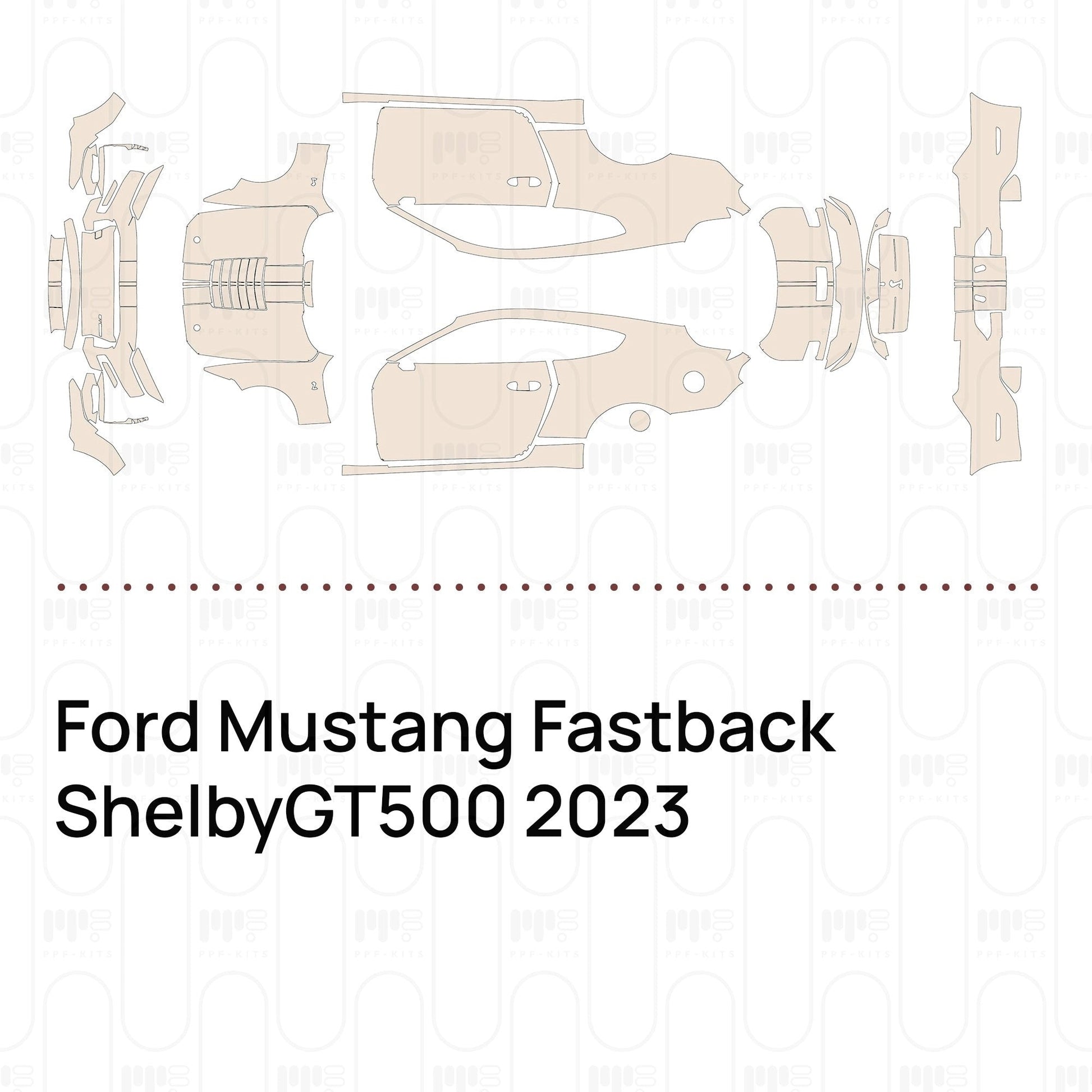Pre-CutPPFFordMustangFastbackShelbyGT5002023