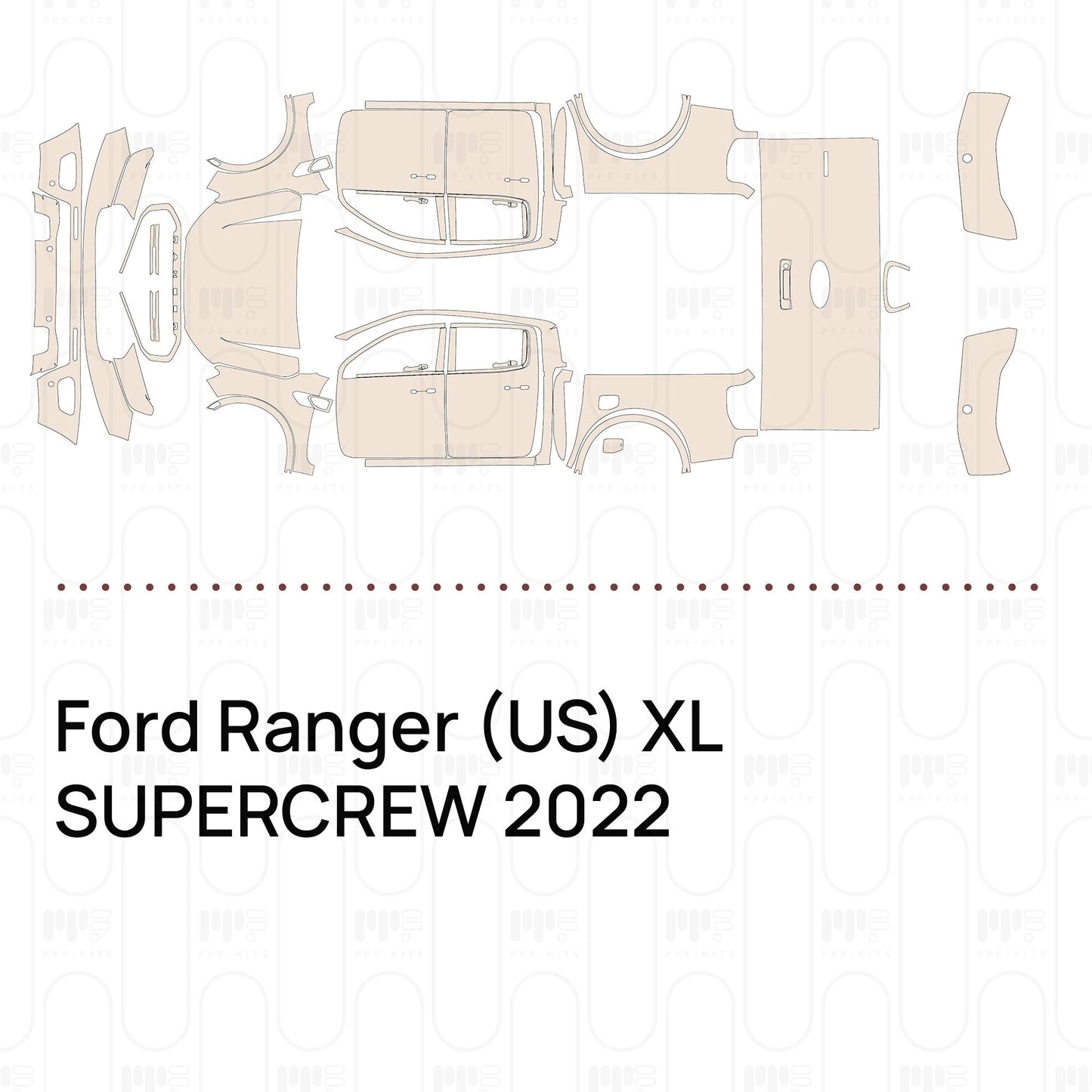 Pre-CutPPFFordRanger(US)XLSUPERCREW2022
