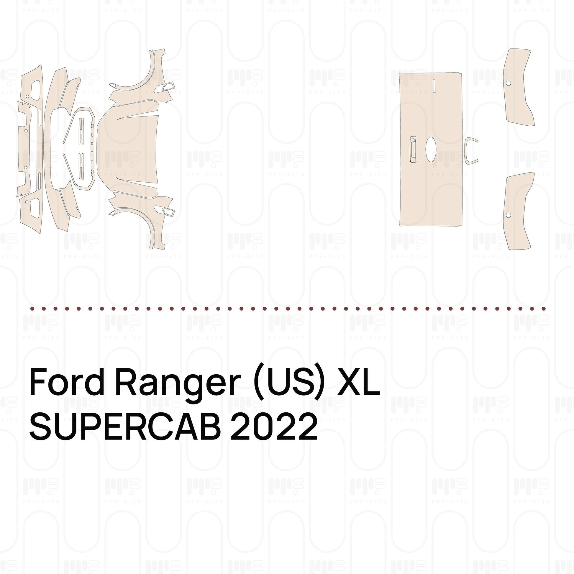 Pre-CutPPFFordRanger(US)XLSUPERCAB2022