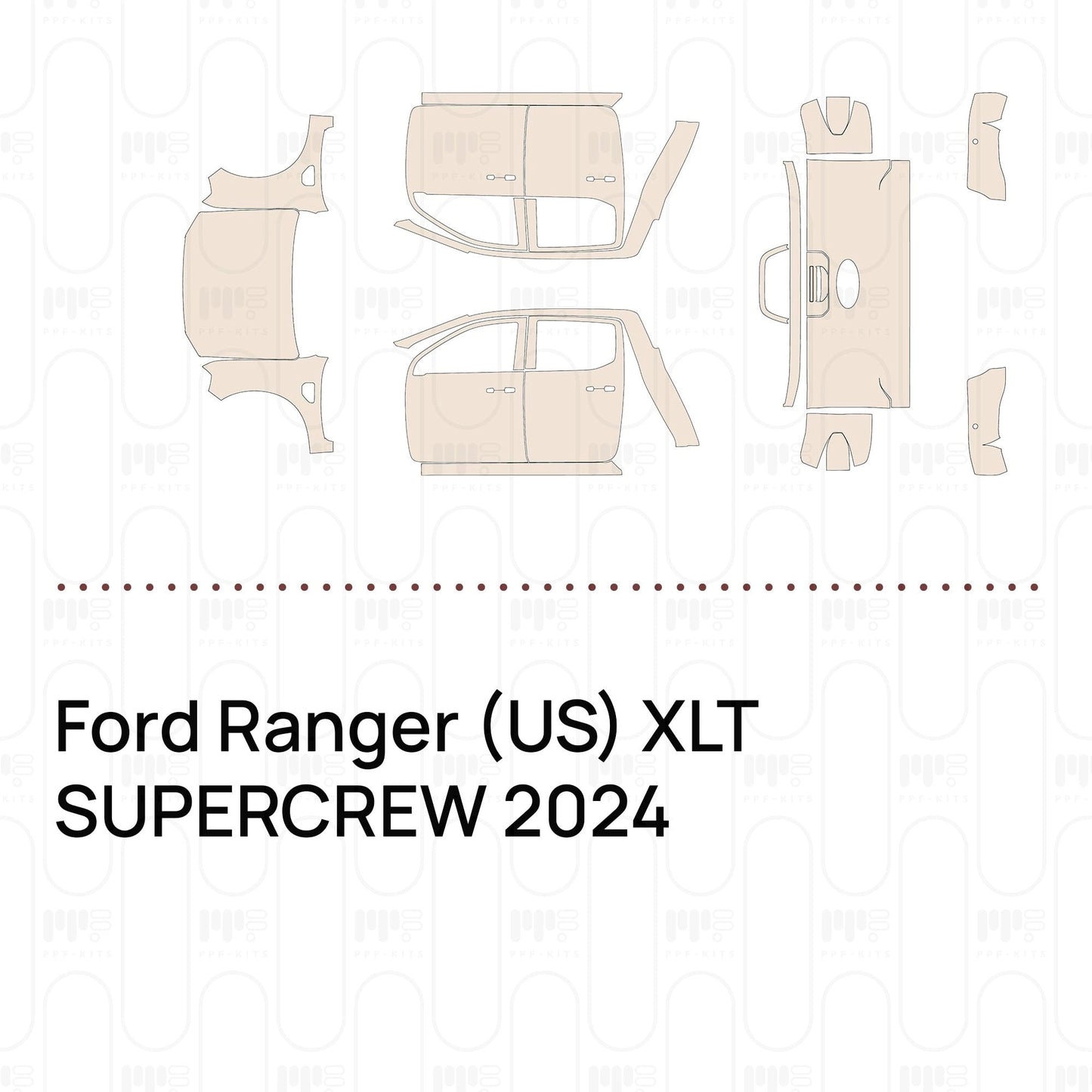 Pre-CutPPFFordRanger(US)XLTSUPERCREW2024