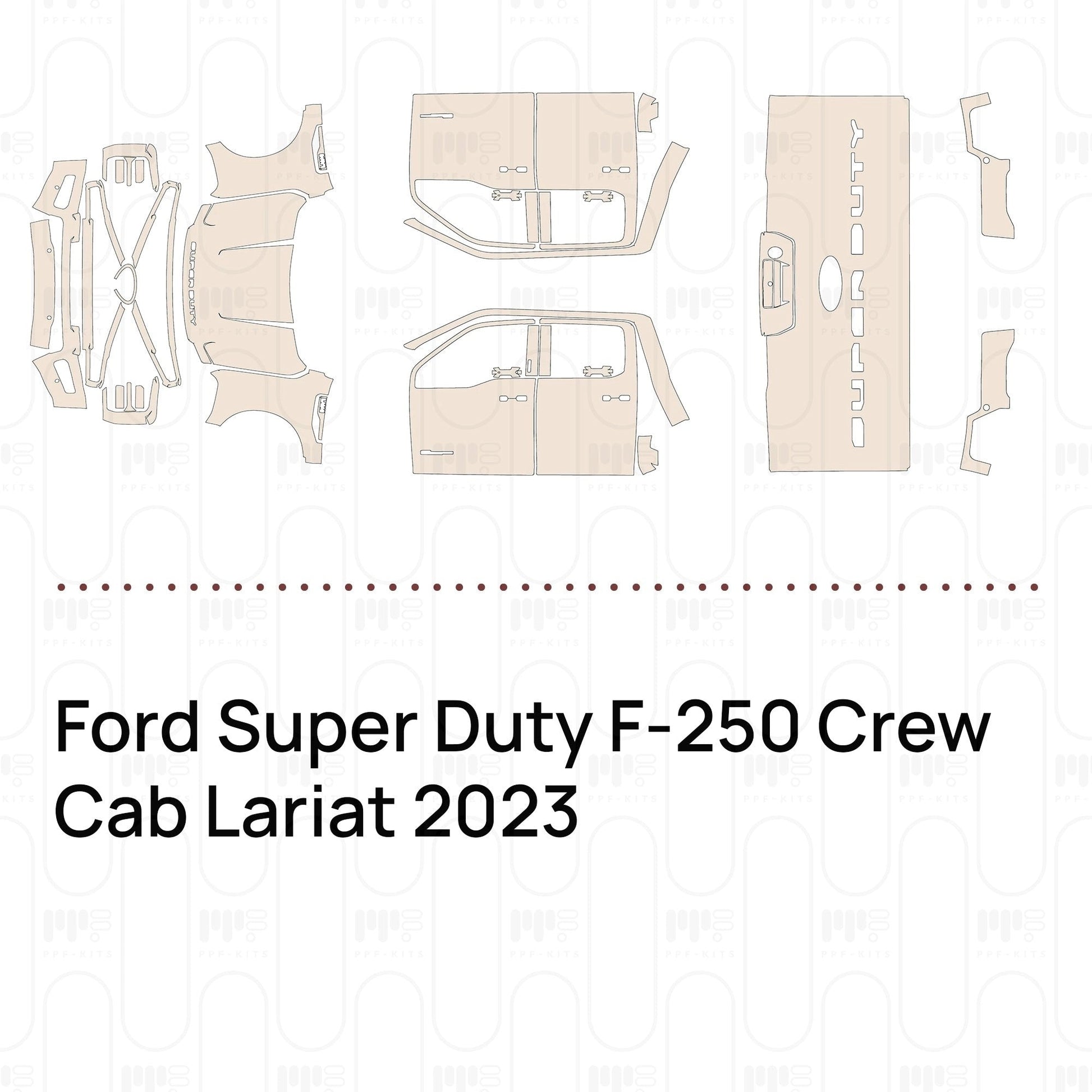 Pre-CutPPFFordSuperDutyF-250CrewCabLariat2023