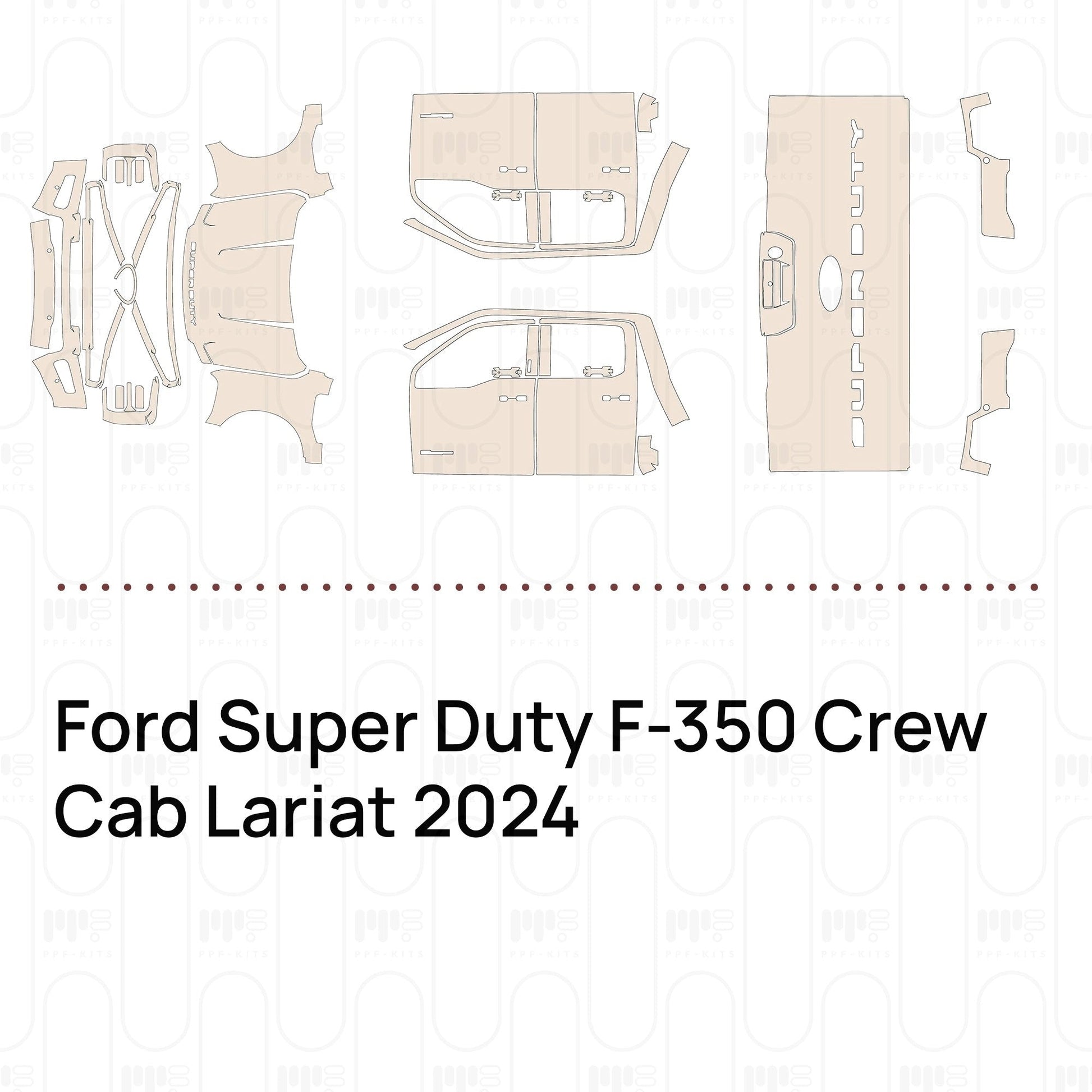 Pre-CutPPFFordSuperDutyF-350CrewCabLariat2024