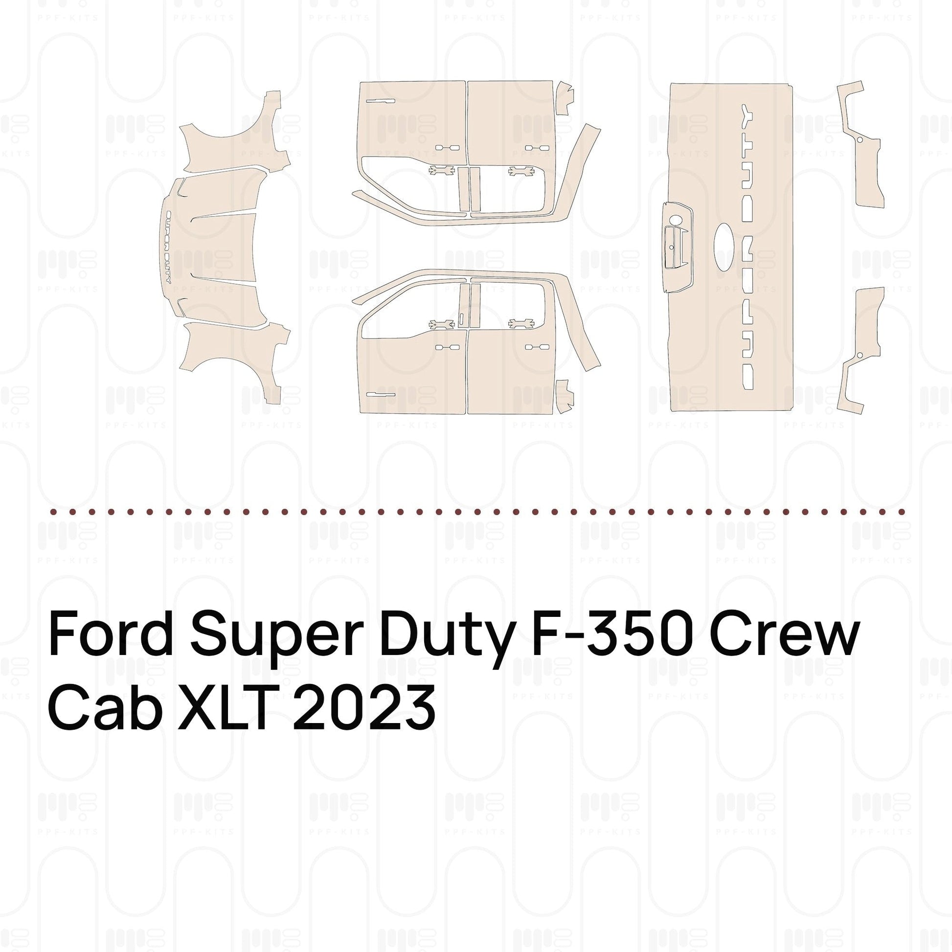 Pre-CutPPFFordSuperDutyF-350CrewCabXLT2023