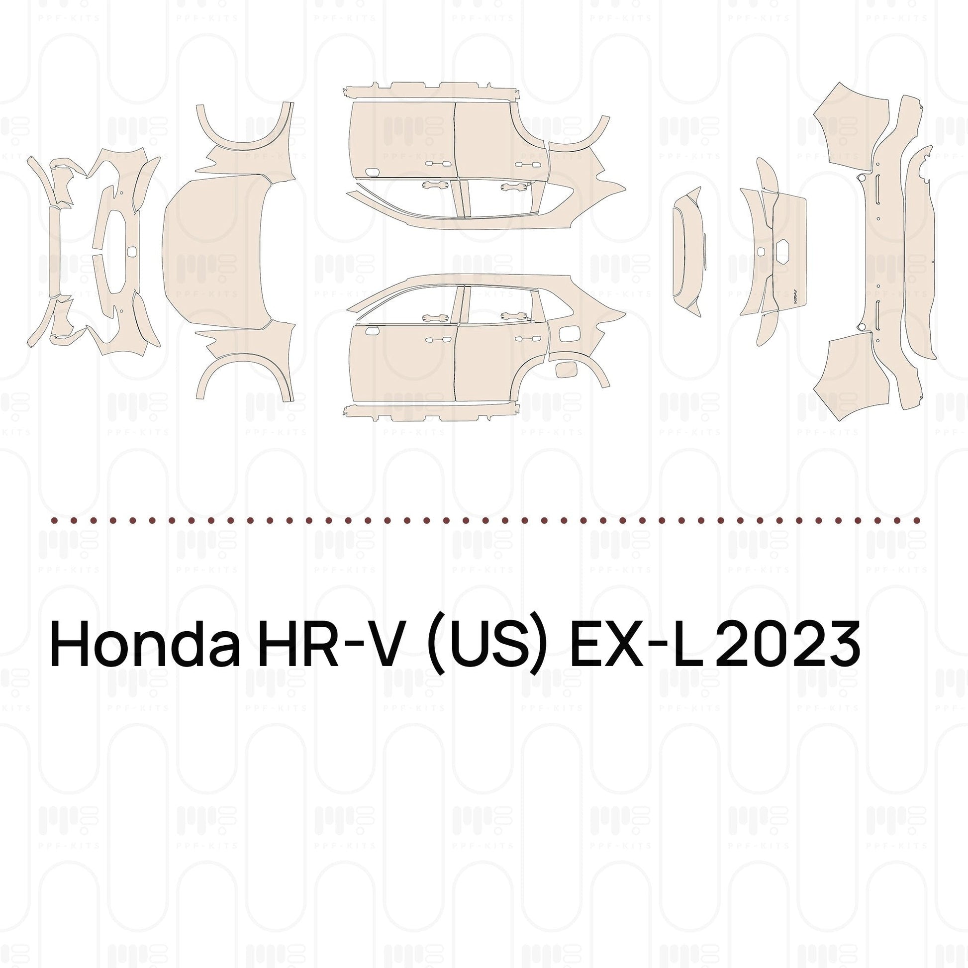 Pre-CutPPFHondaHR-V(US)EX-L2023