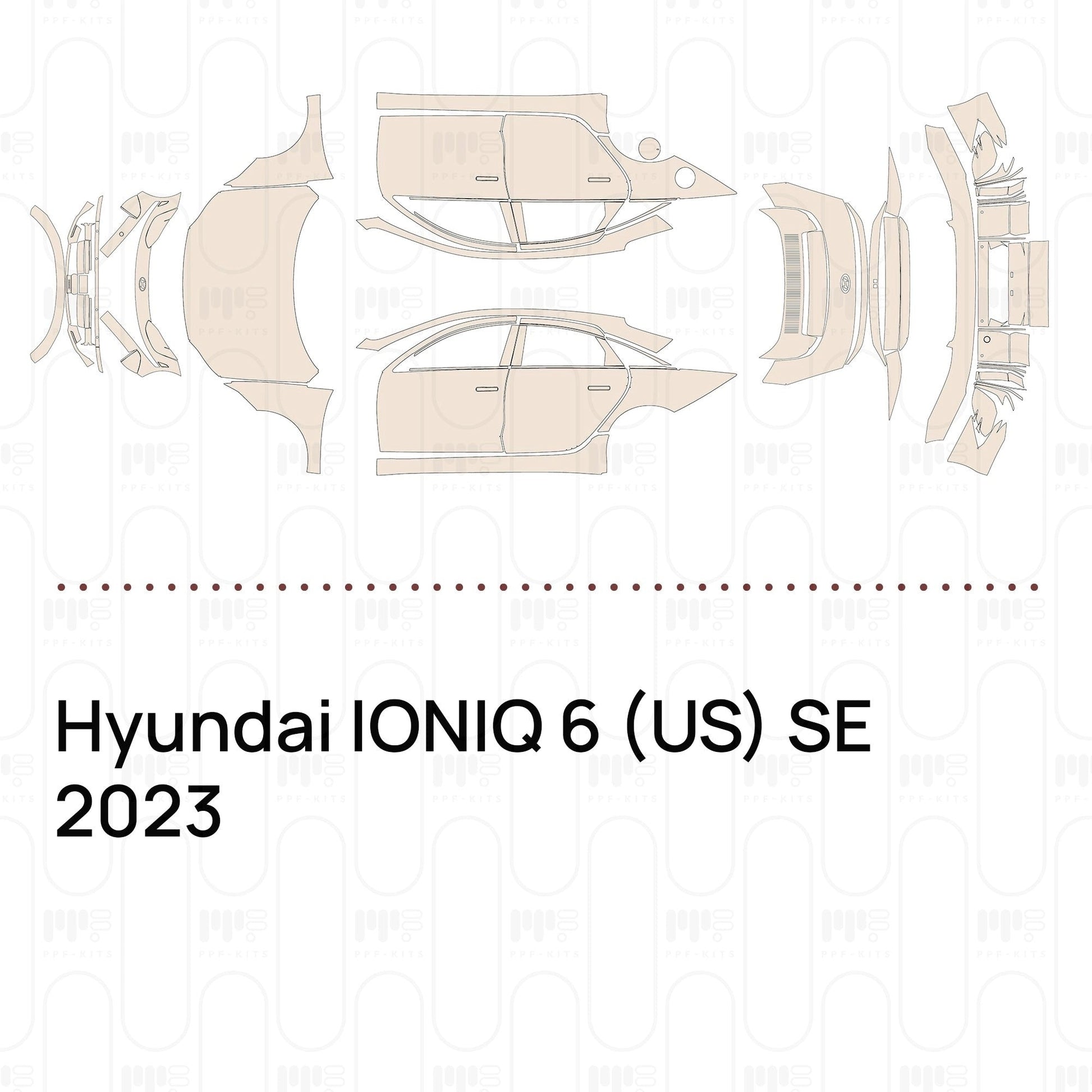 Pre-CutPPFHyundaiIONIQ6(US)SE2023