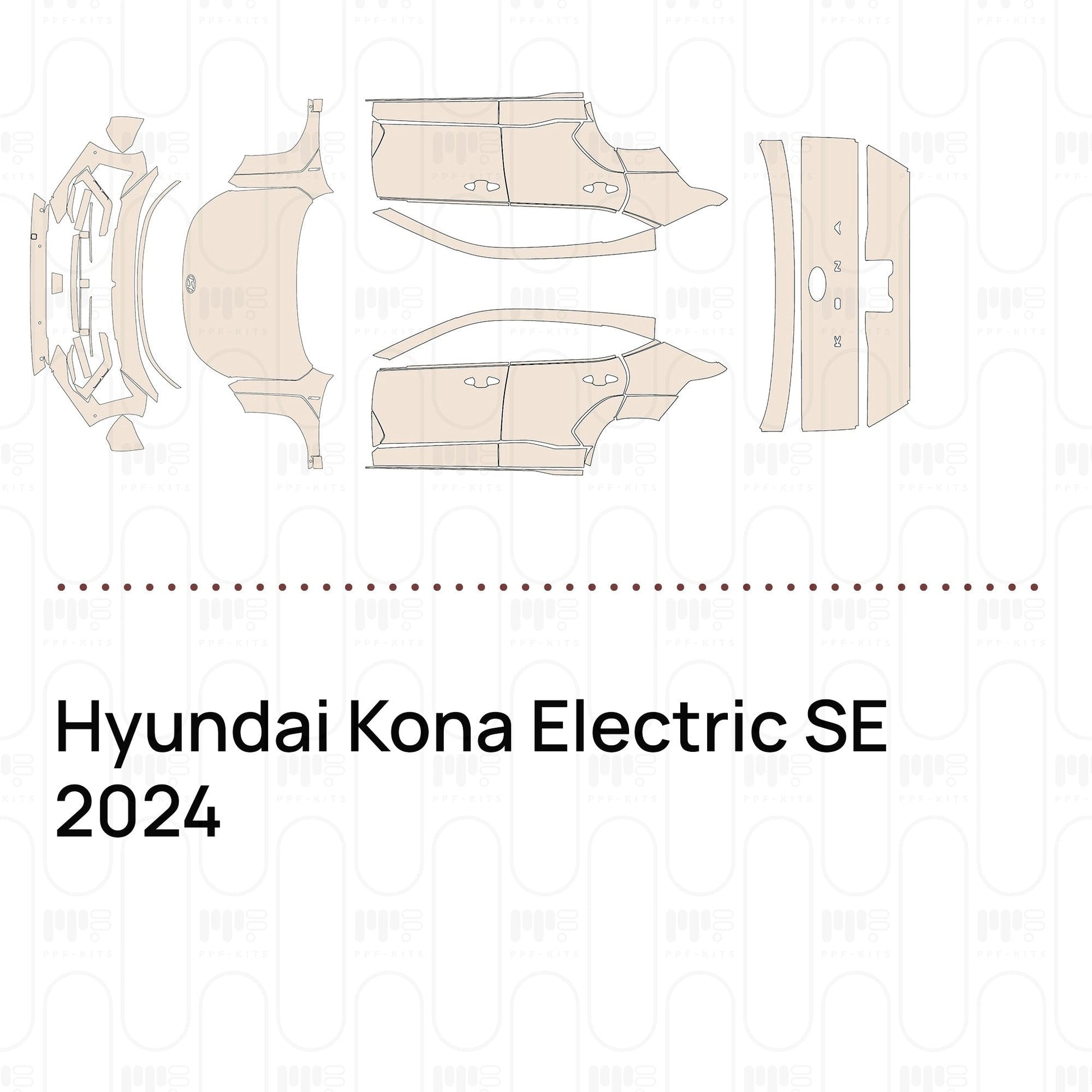Pre-CutPPFHyundaiKonaElectricSE2024