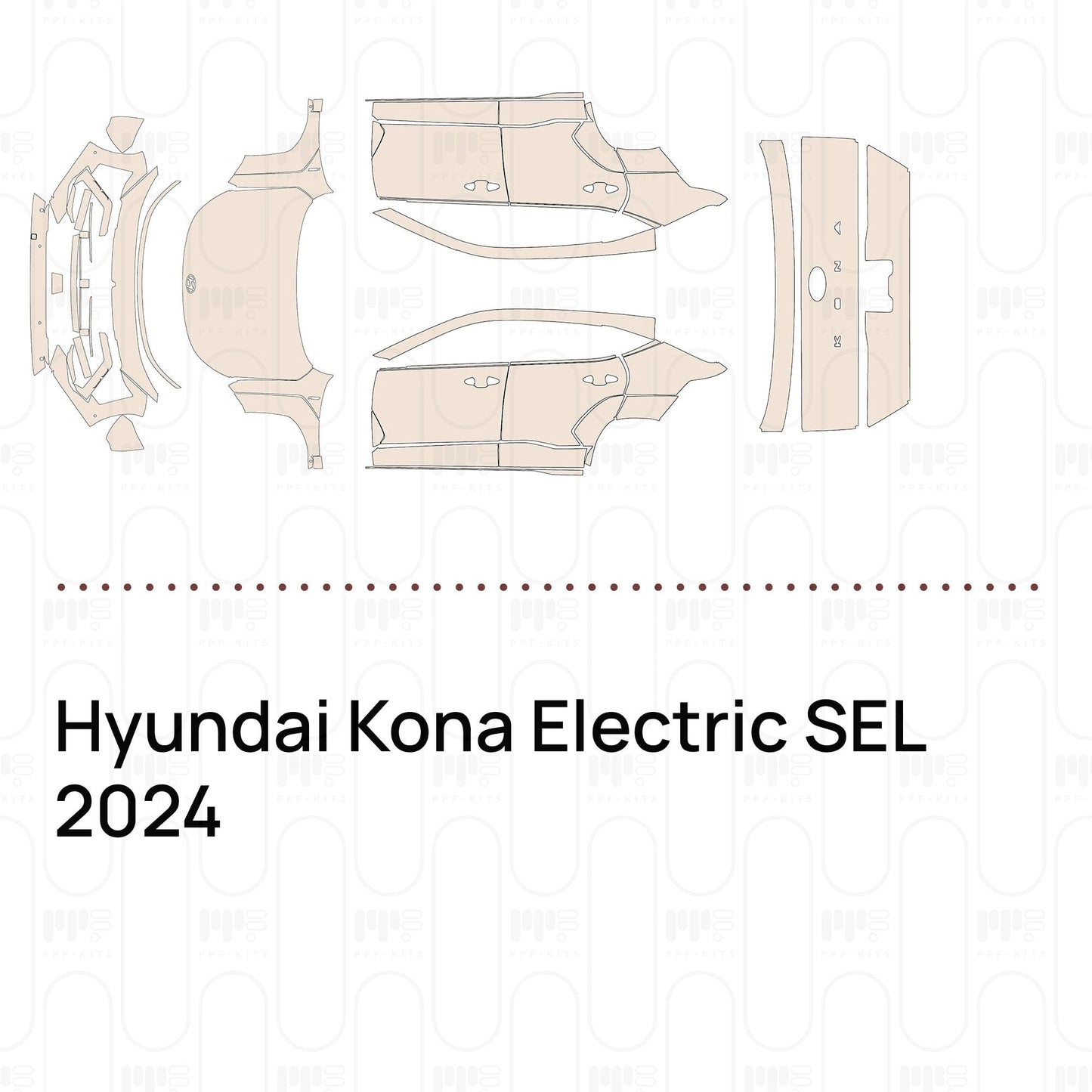 Pre-CutPPFHyundaiKonaElectricSEL2024