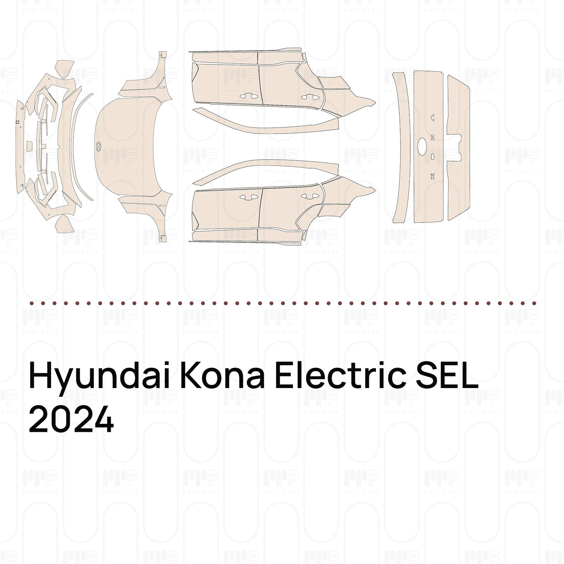 Pre-CutPPFHyundaiKonaElectricSEL2024