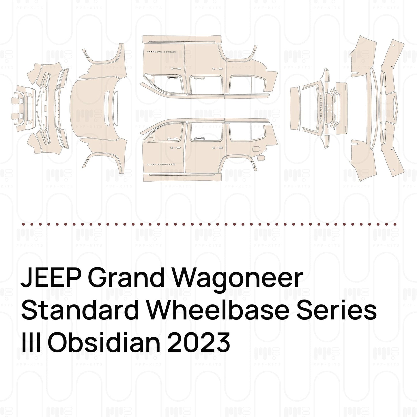 Pre-CutPPFJEEPGrandWagoneerStandardWheelbaseSeriesIIIObsidian2023