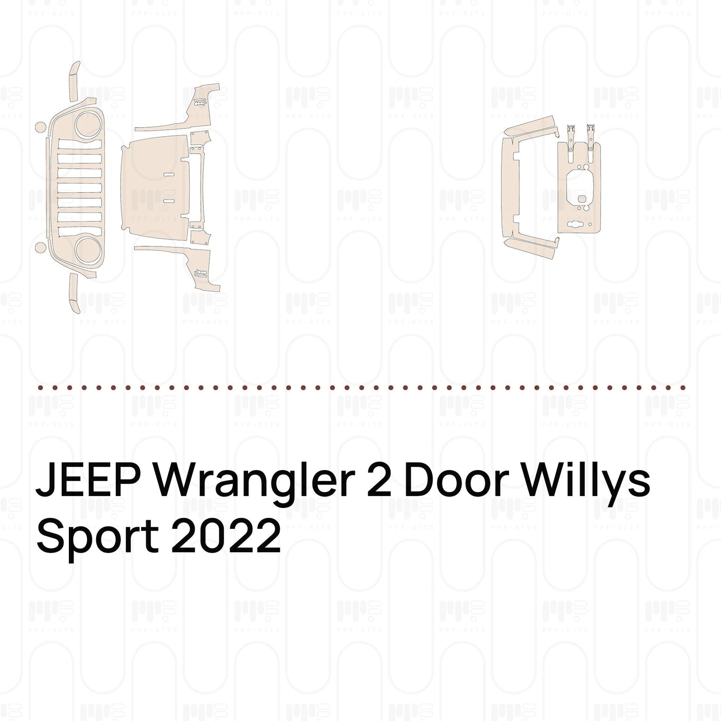 Pre-CutPPFJEEPWrangler2DoorWillysSport2022