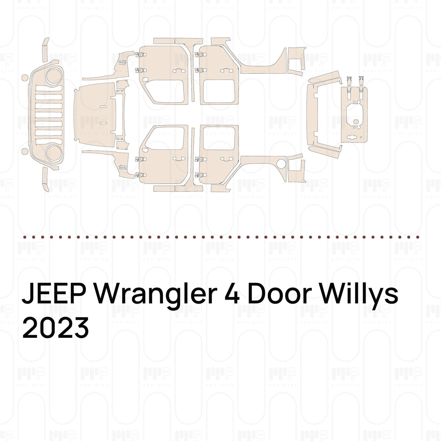 Pre-CutPPFJEEPWrangler4DoorWillys2023