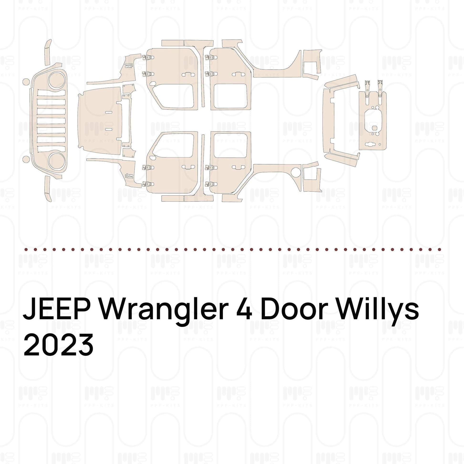 Pre-CutPPFJEEPWrangler4DoorWillys2023