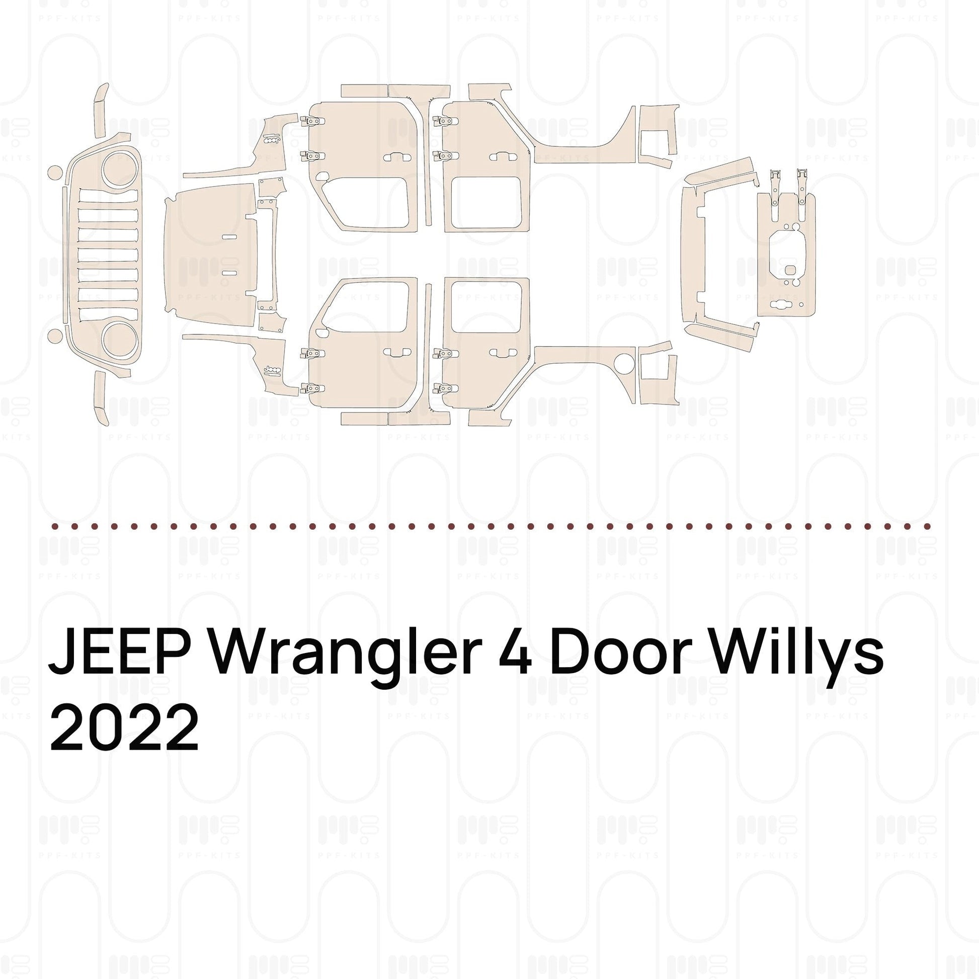 Pre-CutPPFJEEPWrangler4DoorWillys2022