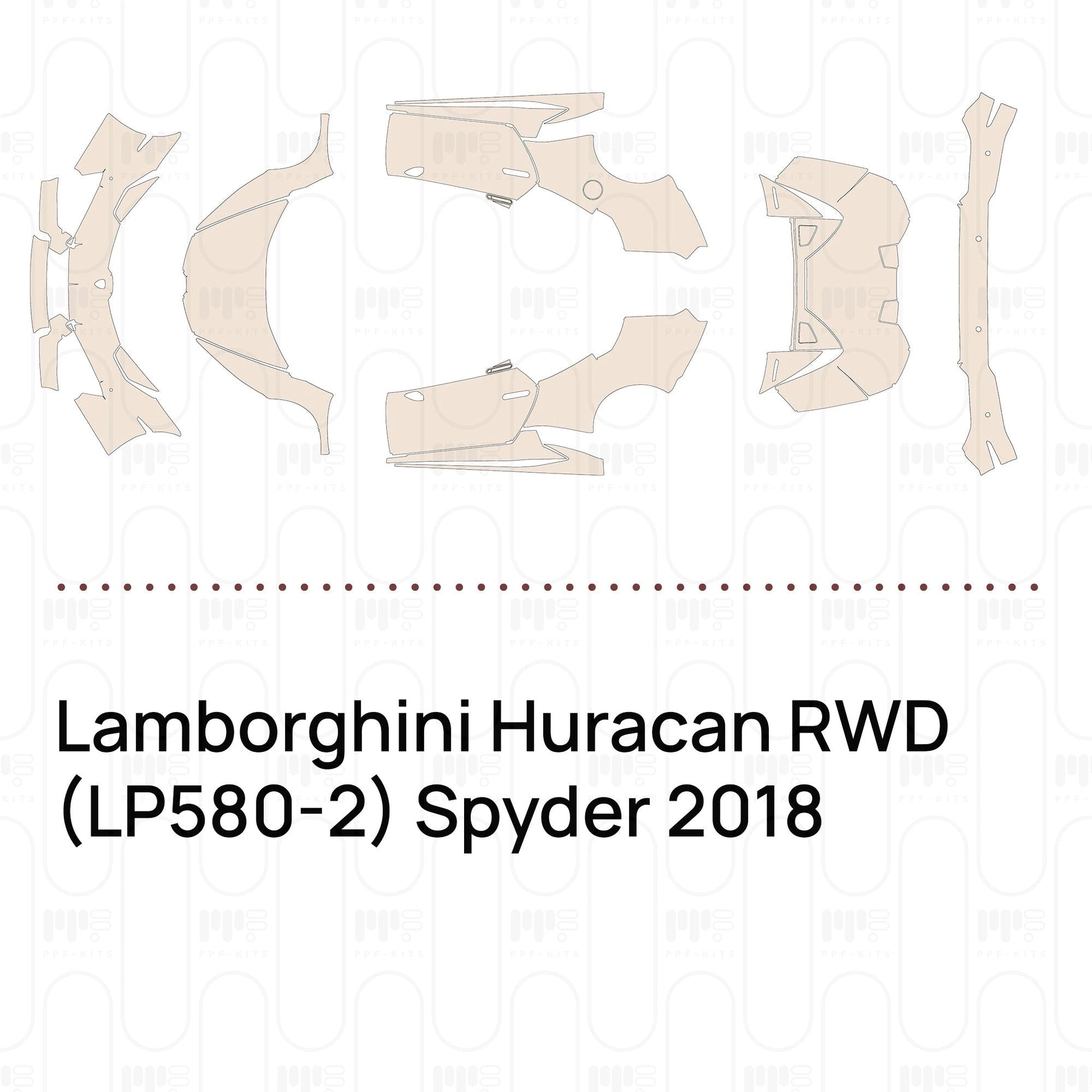 Pre-CutPPFLamborghiniHuracanRWD(LP580-2)Spyder2018