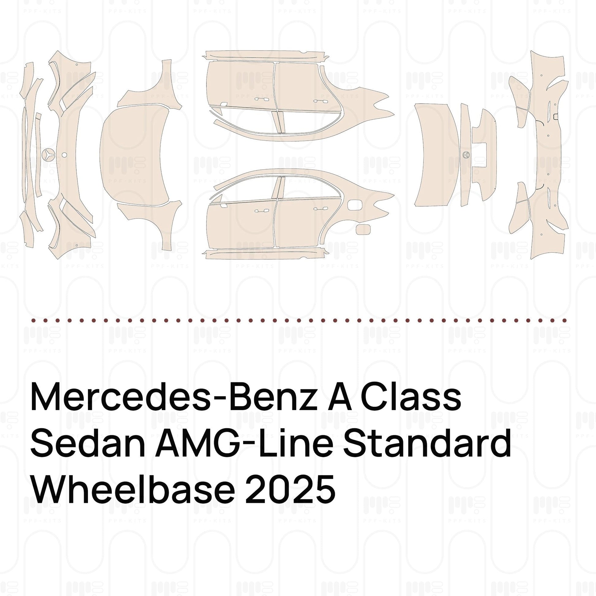 Pre-CutPPFMercedes-BenzAClassSedanAMG-LineStandardWheelbase2025