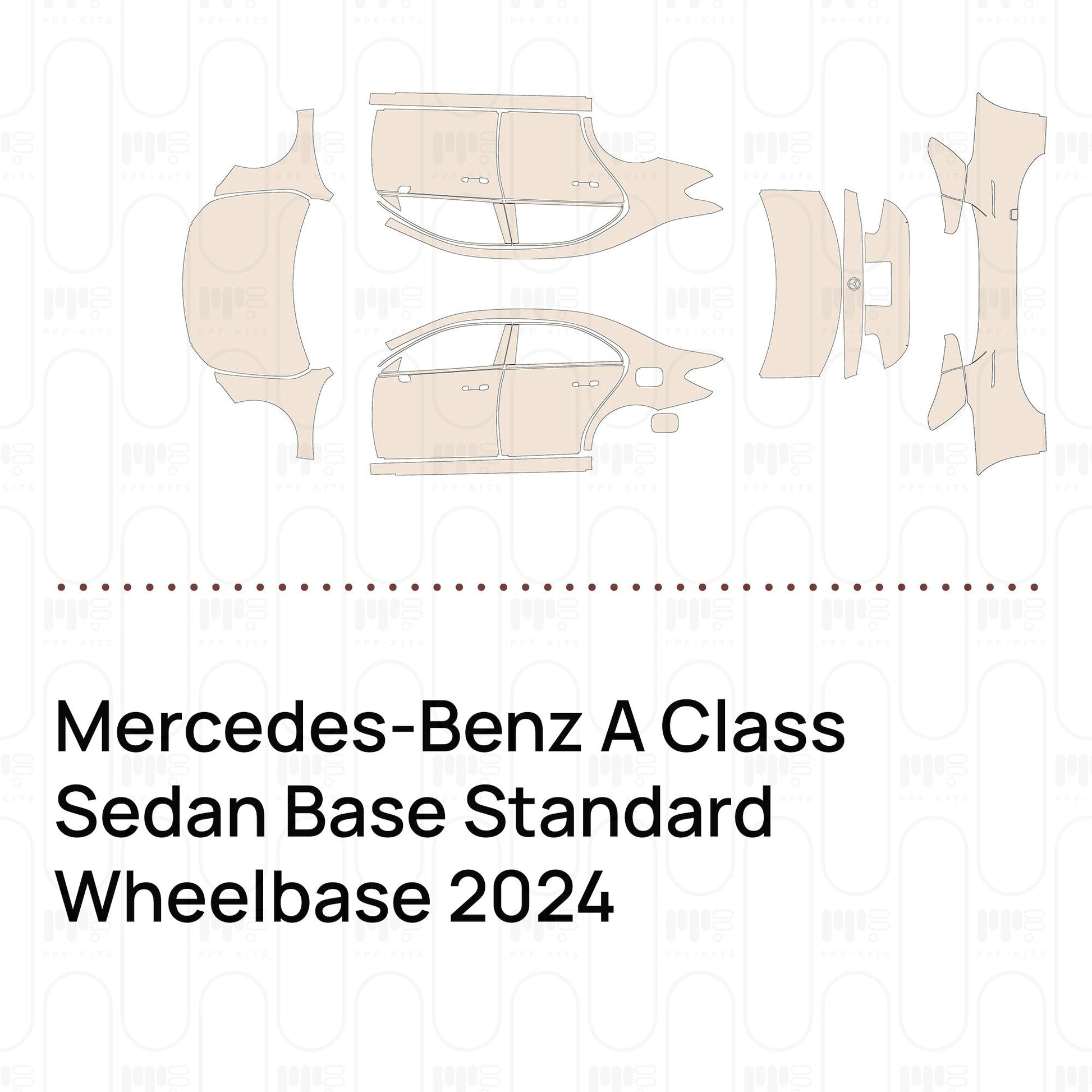 Pre-CutPPFMercedes-BenzAClassSedanBaseStandardWheelbase2024