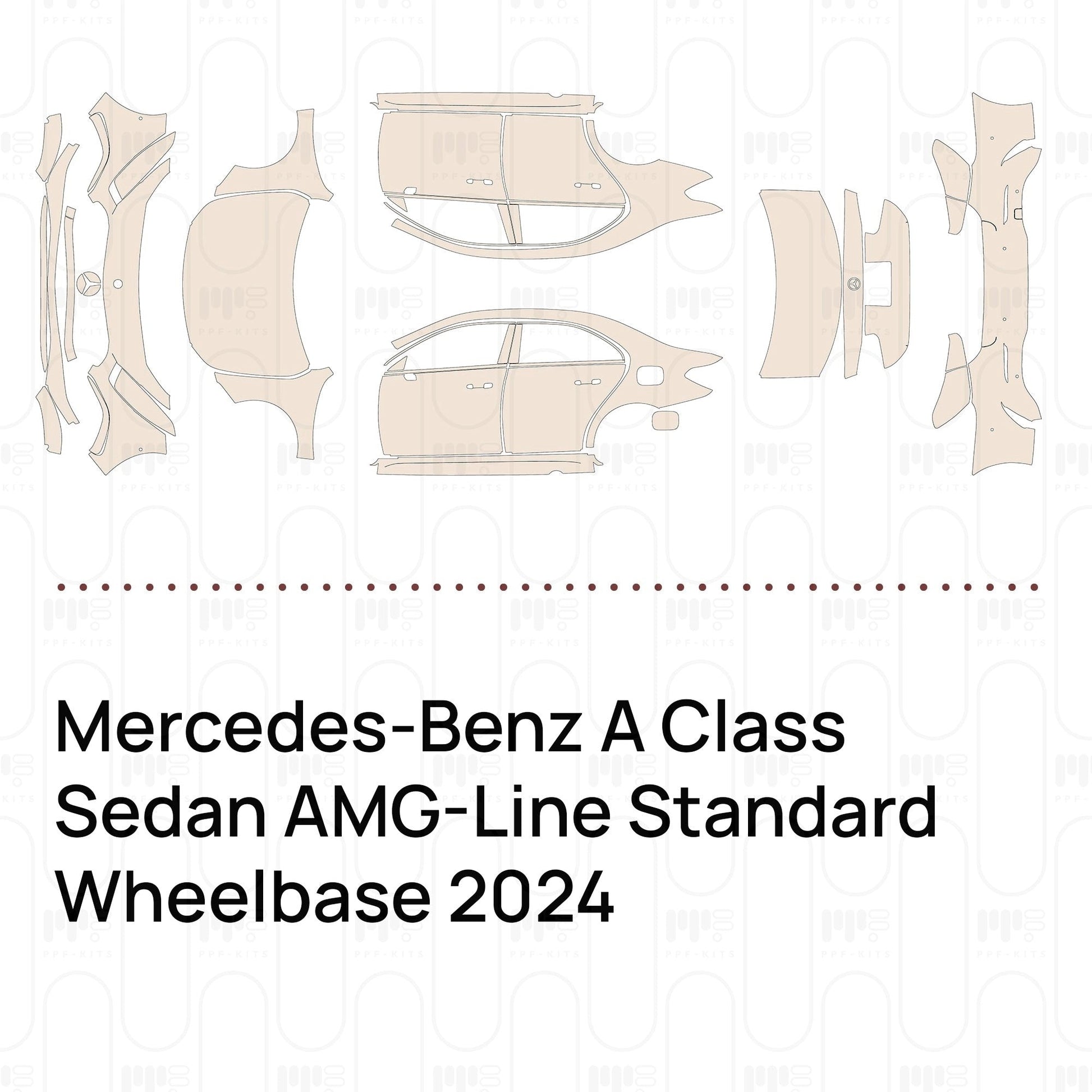 Pre-CutPPFMercedes-BenzAClassSedanAMG-LineStandardWheelbase2024