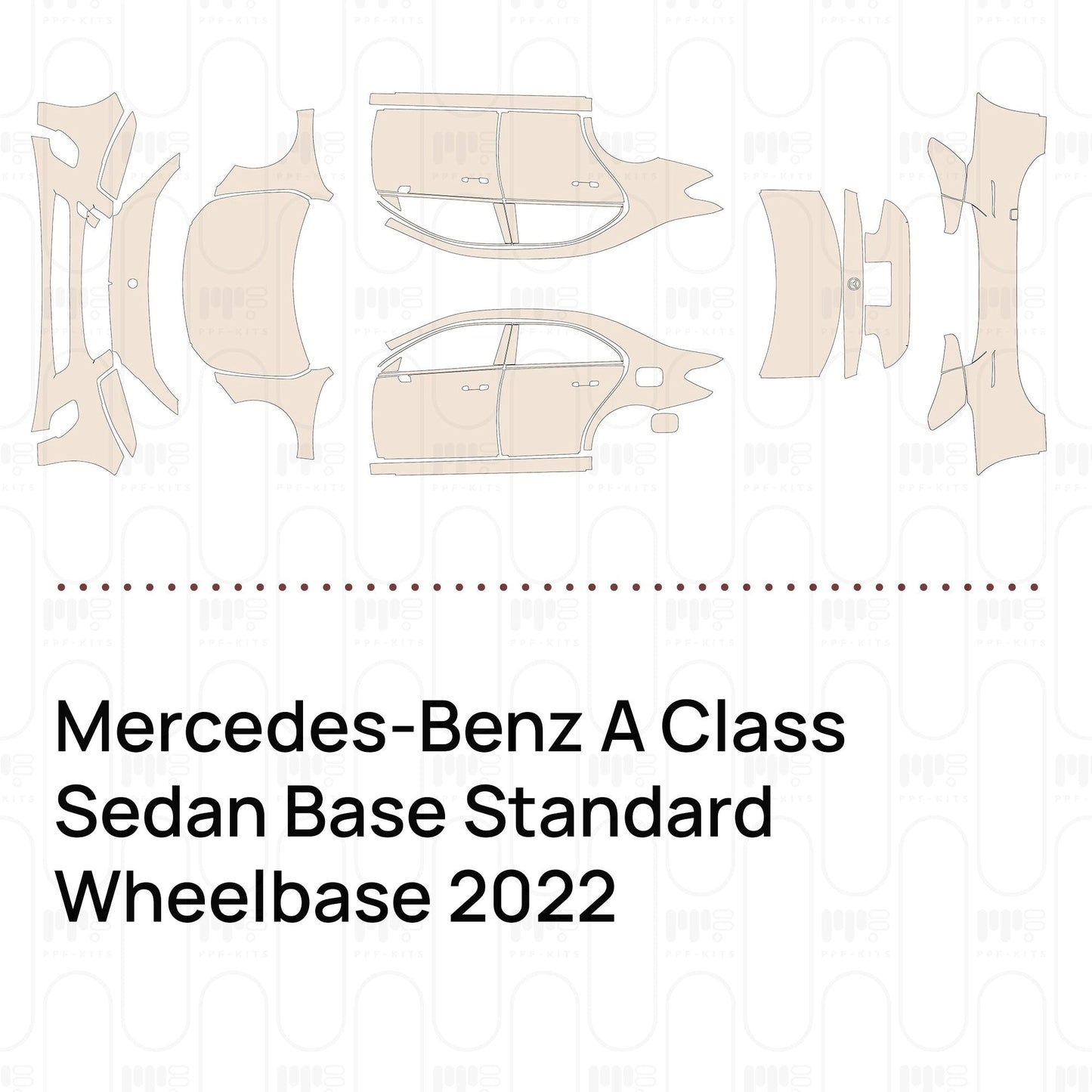 Pre-CutPPFMercedes-BenzAClassSedanBaseStandardWheelbase2022