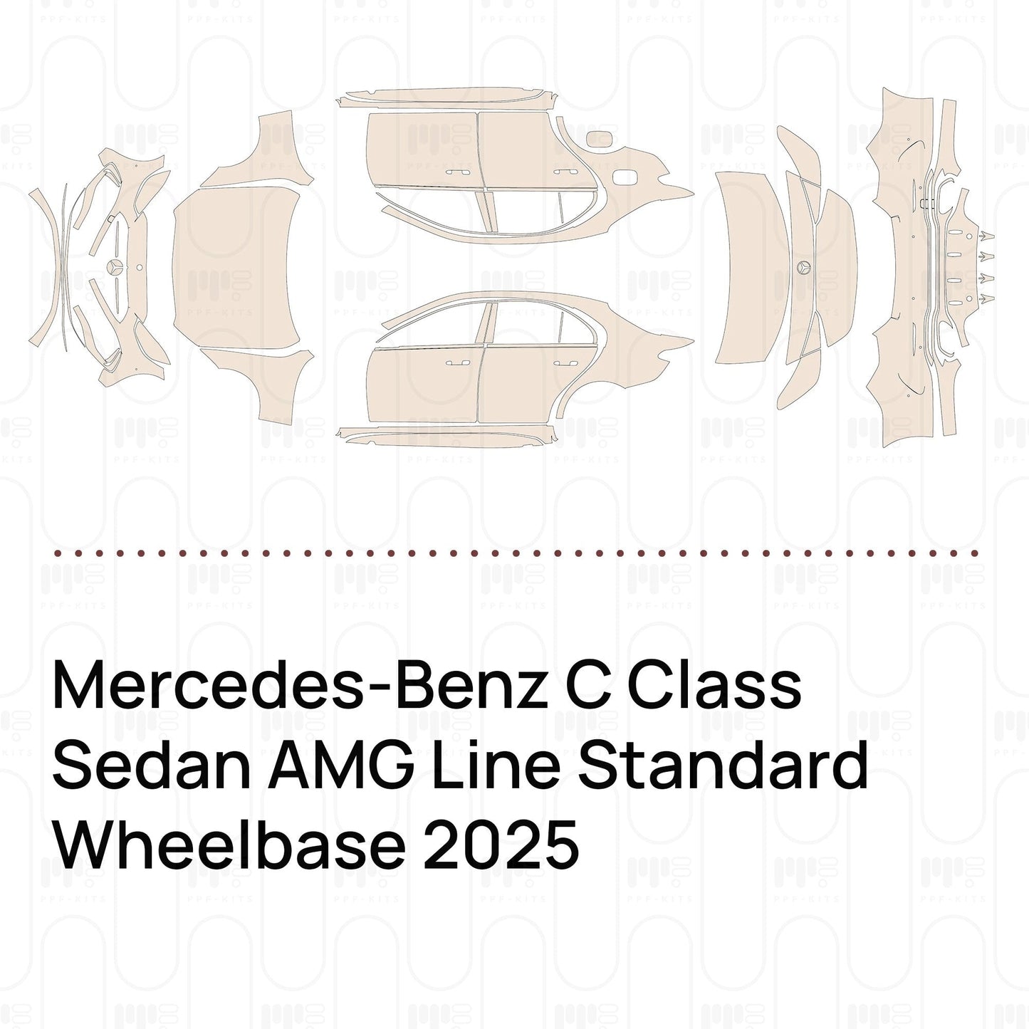 Pre-CutPPFMercedes-BenzCClassSedanAMGLineStandardWheelbase2025