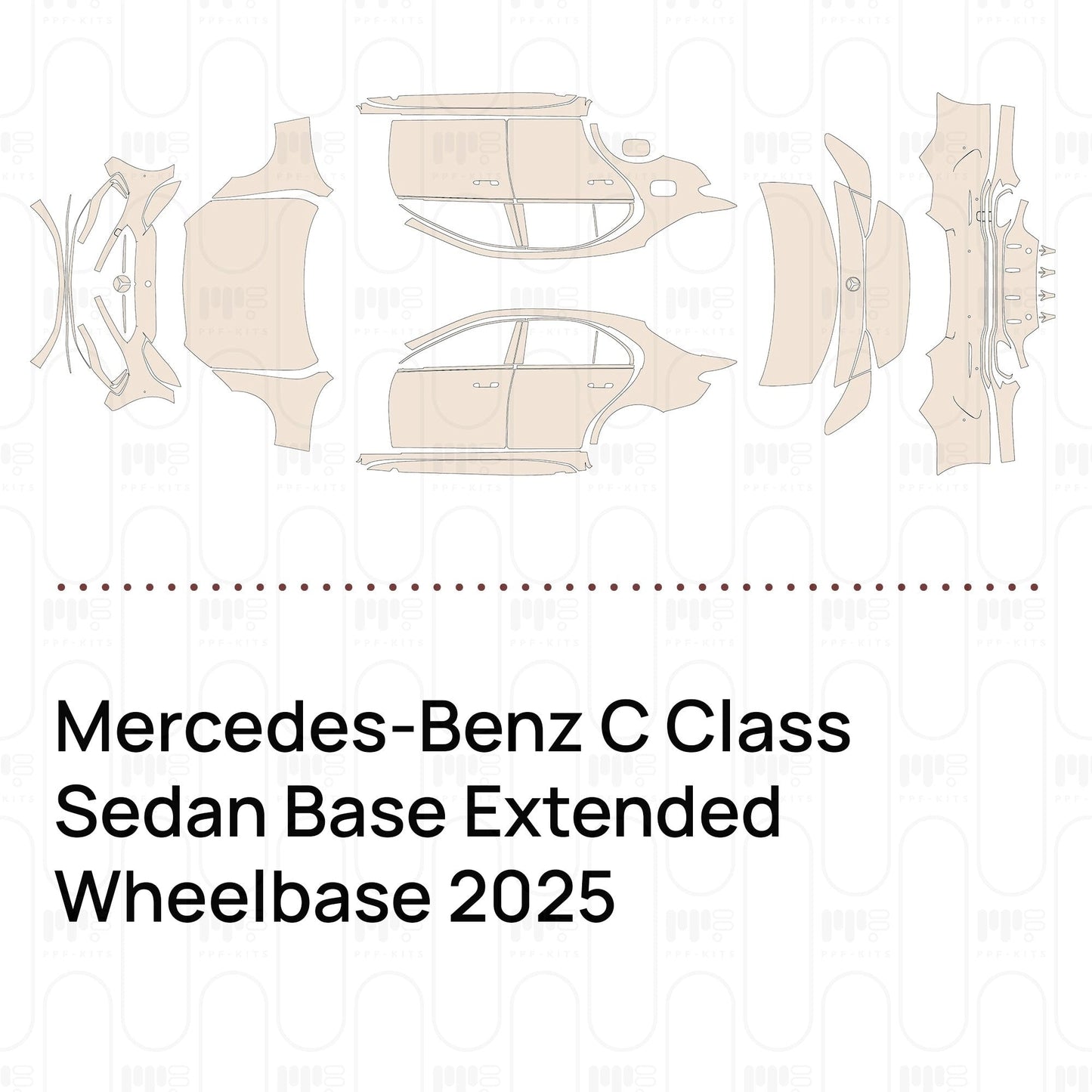 Pre-CutPPFMercedes-BenzCClassSedanBaseExtendedWheelbase2025