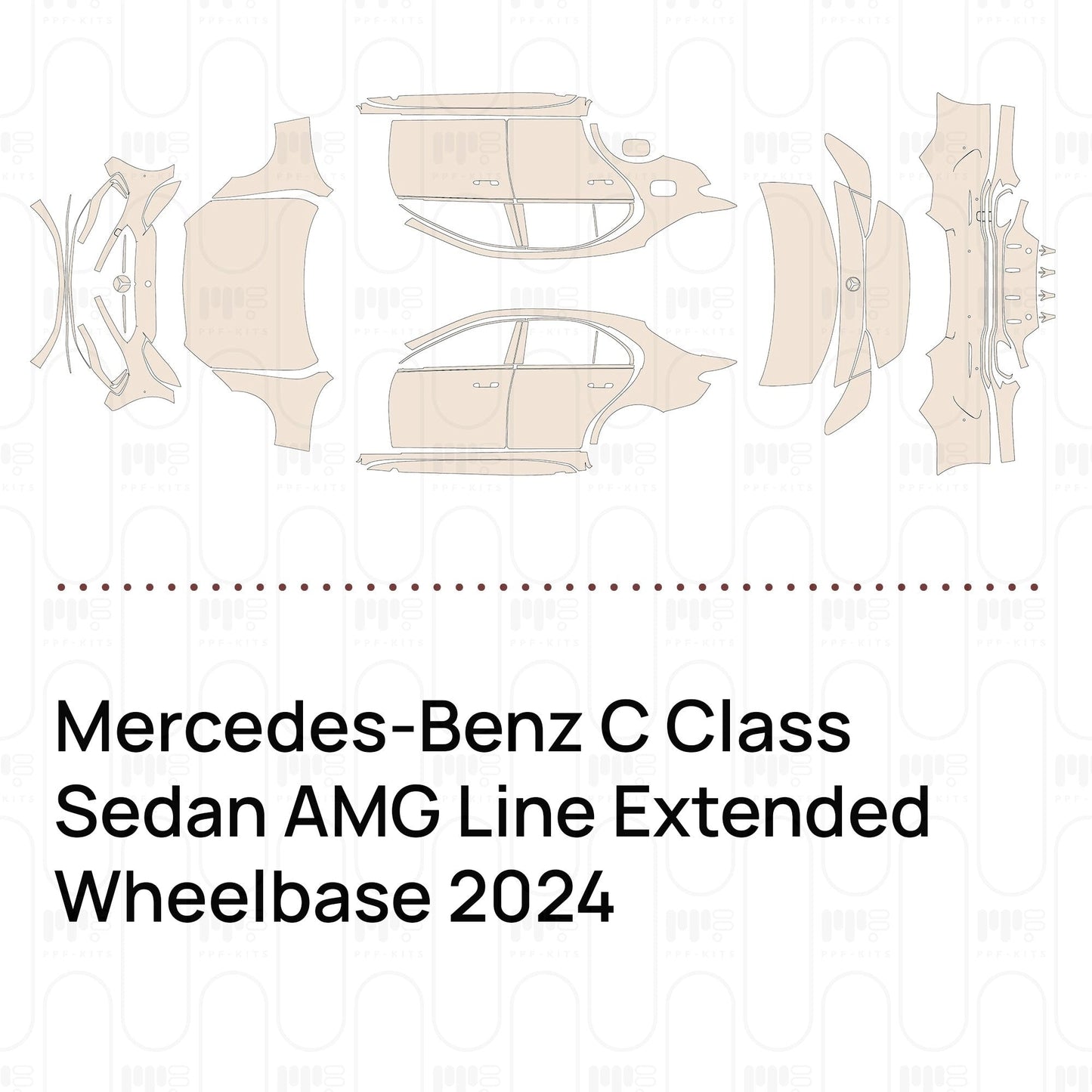 Pre-CutPPFMercedes-BenzCClassSedanAMGLineExtendedWheelbase2024