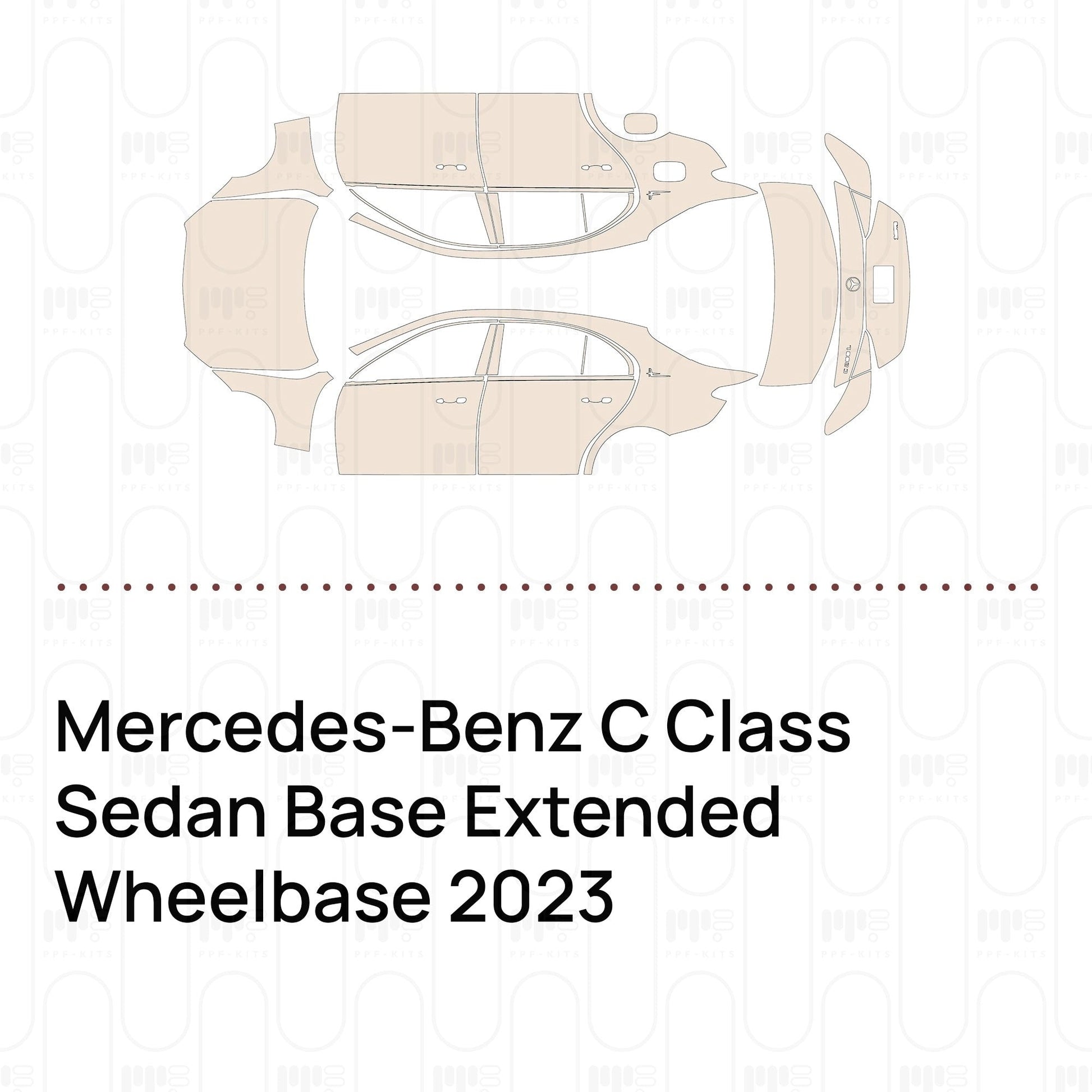 Pre-CutPPFMercedes-BenzCClassSedanBaseExtendedWheelbase2023