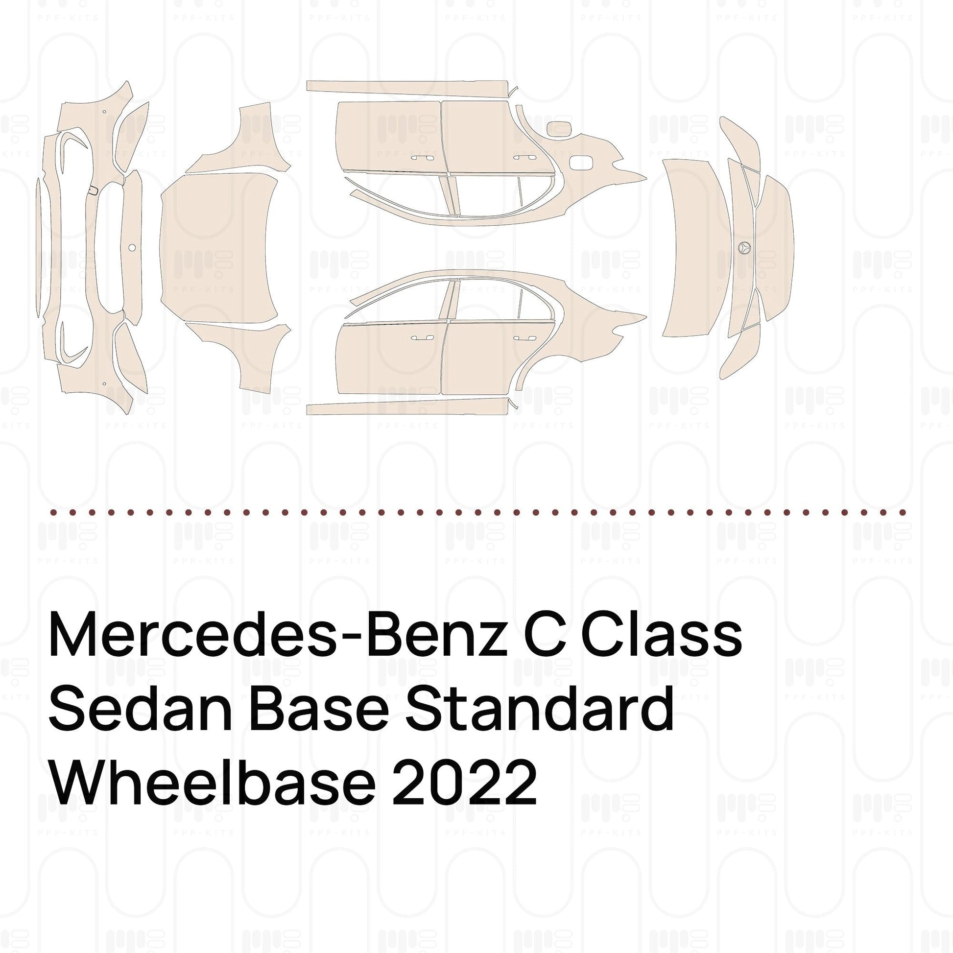 Pre-CutPPFMercedes-BenzCClassSedanBaseStandardWheelbase2022