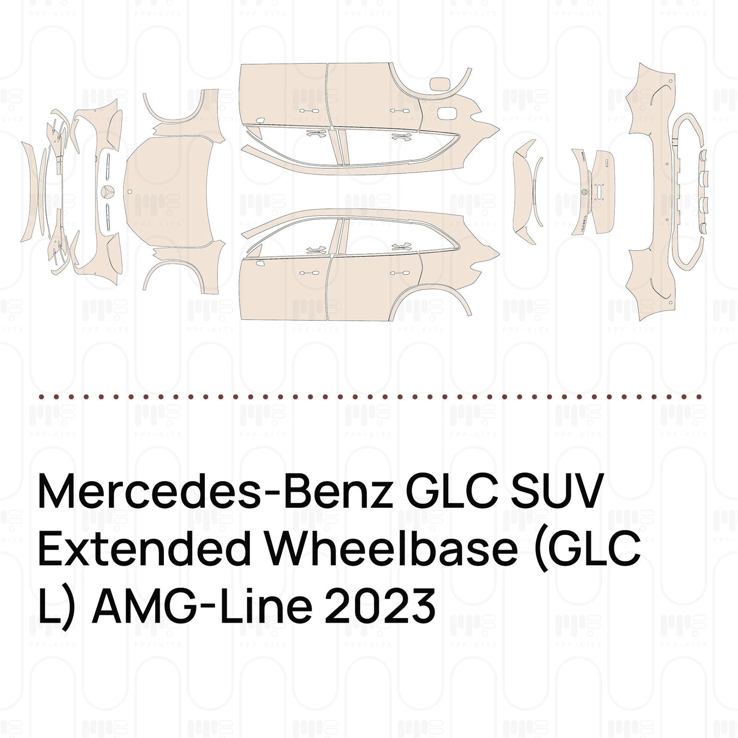 Pre-CutPPFMercedes-BenzGLCSUVExtendedWheelbase(GLCL)AMG-Line2023