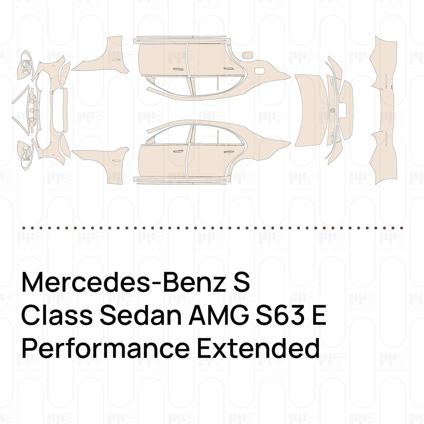 Pre-CutPPFMercedes-BenzSClassSedanAMGS63EPerformanceExtendedWheelbase2024