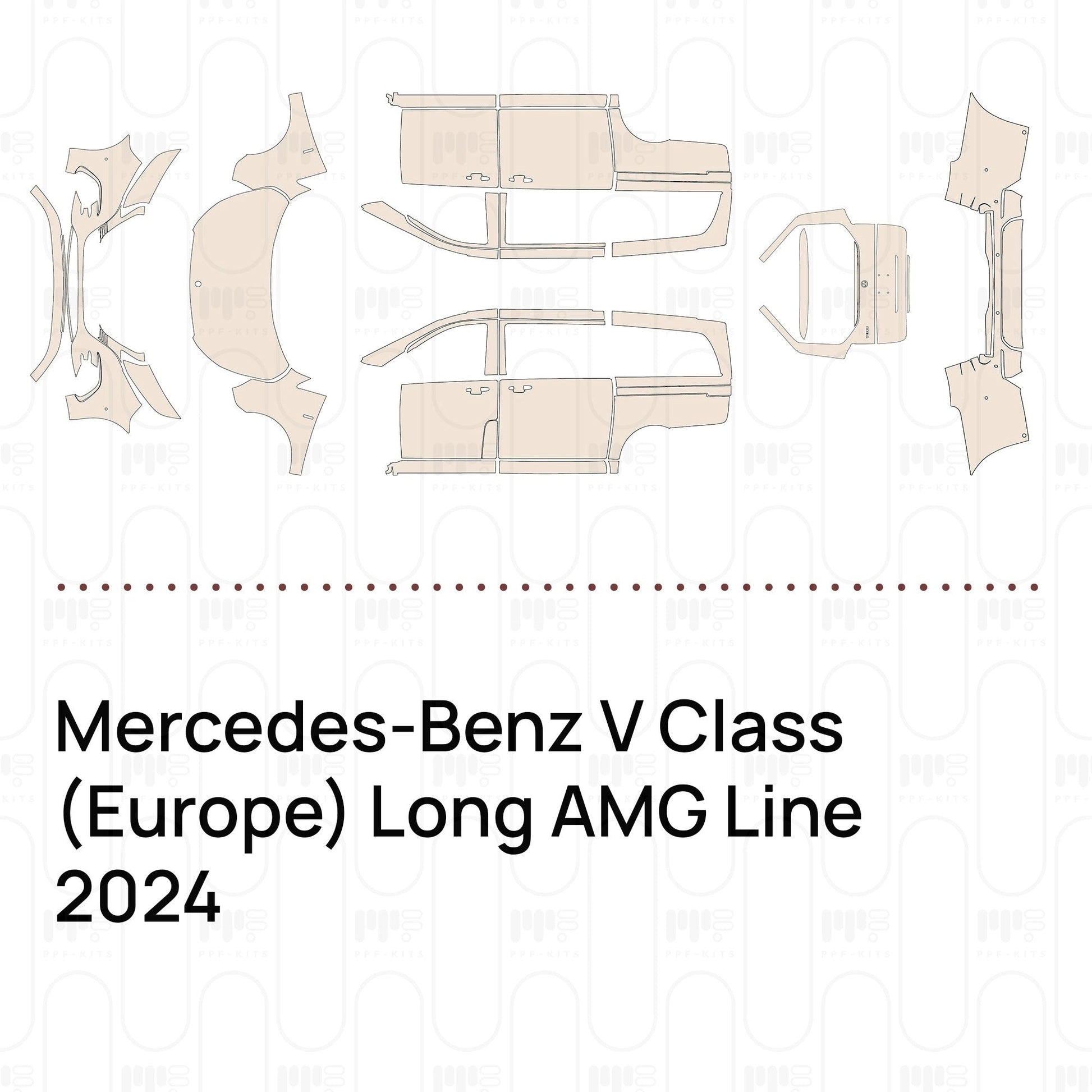 Pre-CutPPFMercedes-BenzVClass(Europe)LongAMGLine2024