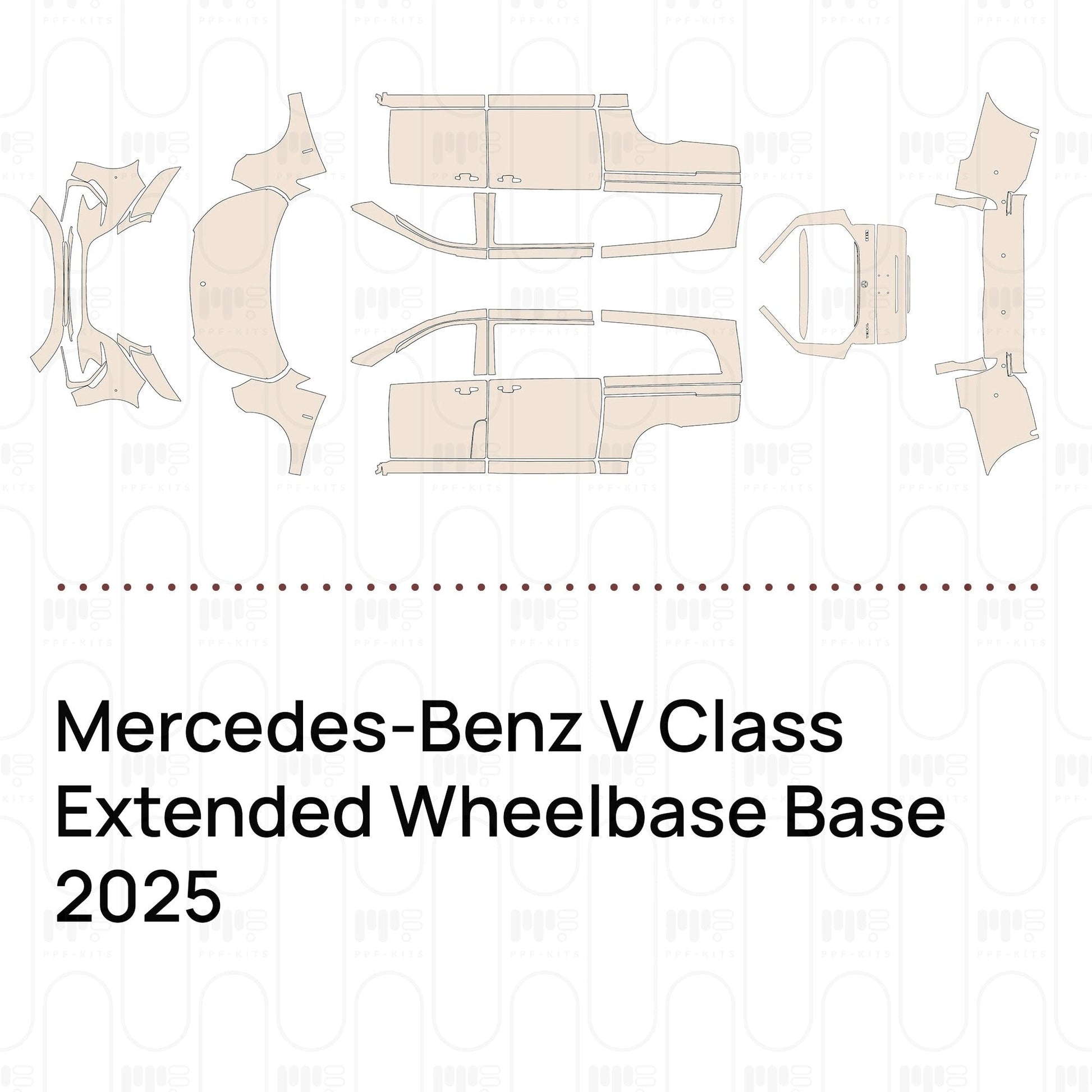 Pre-CutPPFMercedes-BenzVClassExtendedWheelbaseBase2025