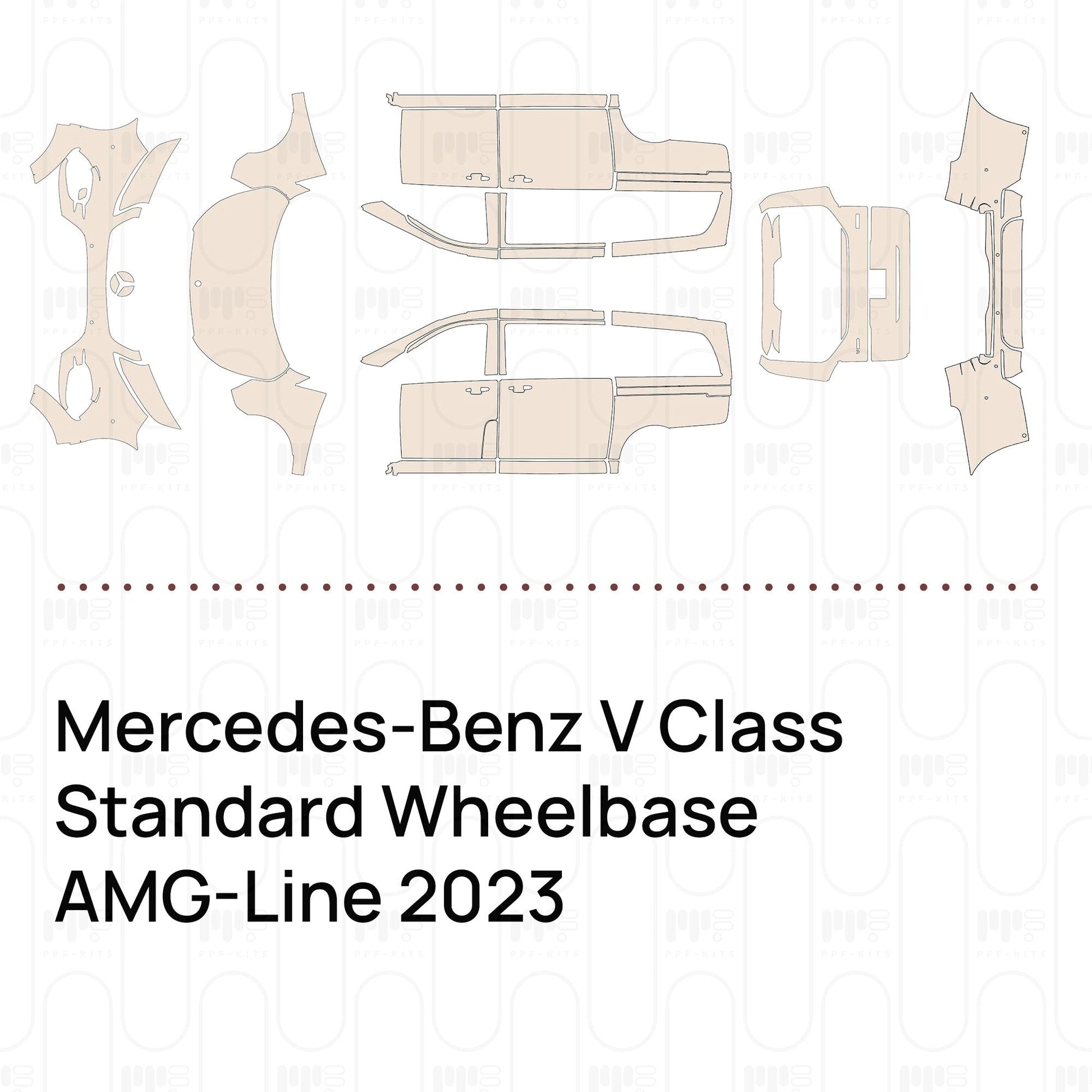 Pre-CutPPFMercedes-BenzVClassStandardWheelbaseAMG-Line2023