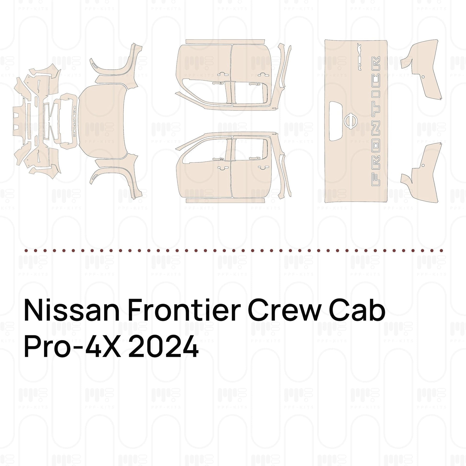 Pre-CutPPFNissanFrontierCrewCabPro-4X2024
