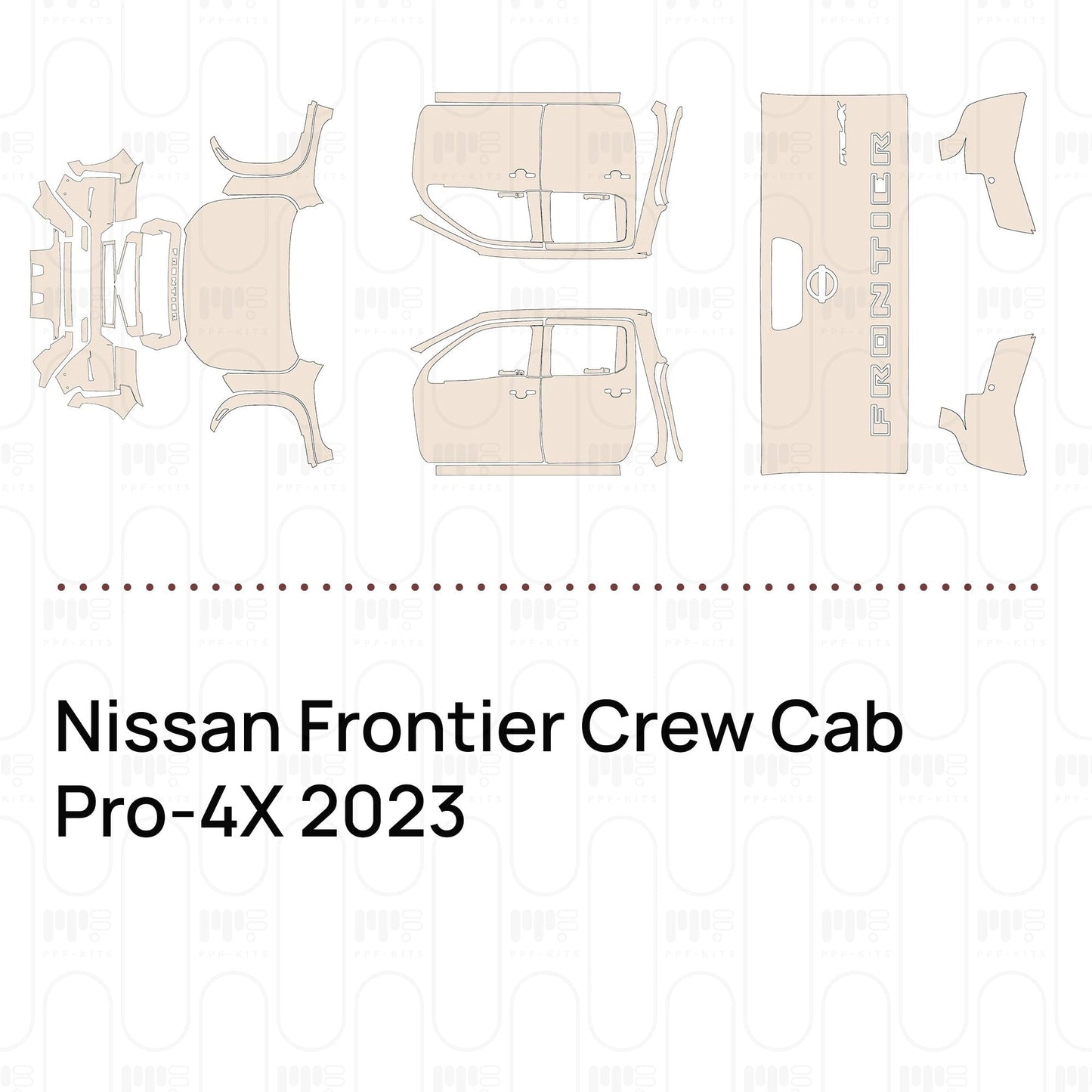Pre-CutPPFNissanFrontierCrewCabPro-4X2023