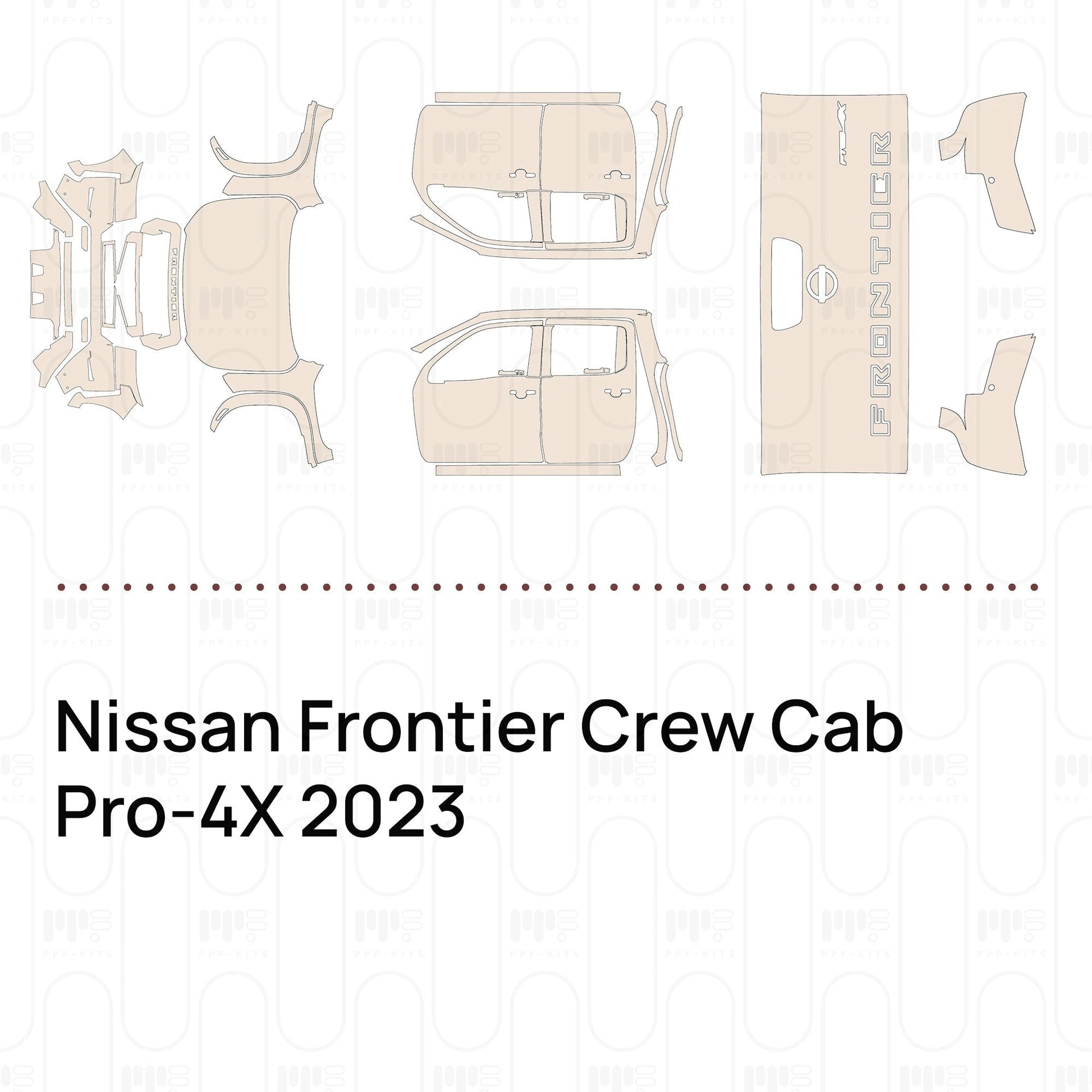Pre-CutPPFNissanFrontierCrewCabPro-4X2023