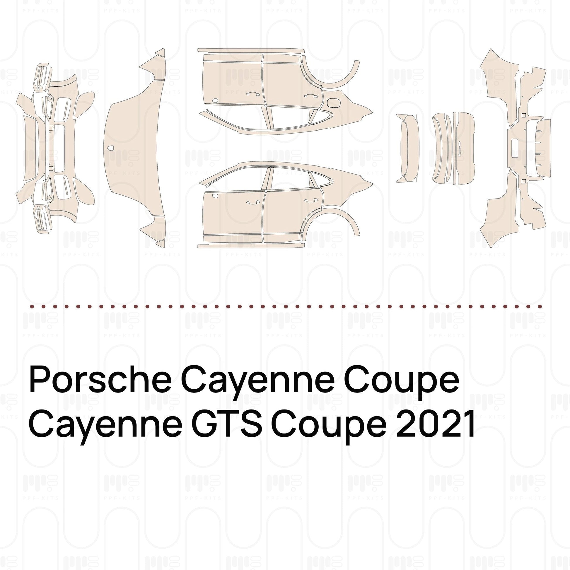 Pre-CutPPFPorscheCayenneCoupeCayenneGTSCoupe2021
