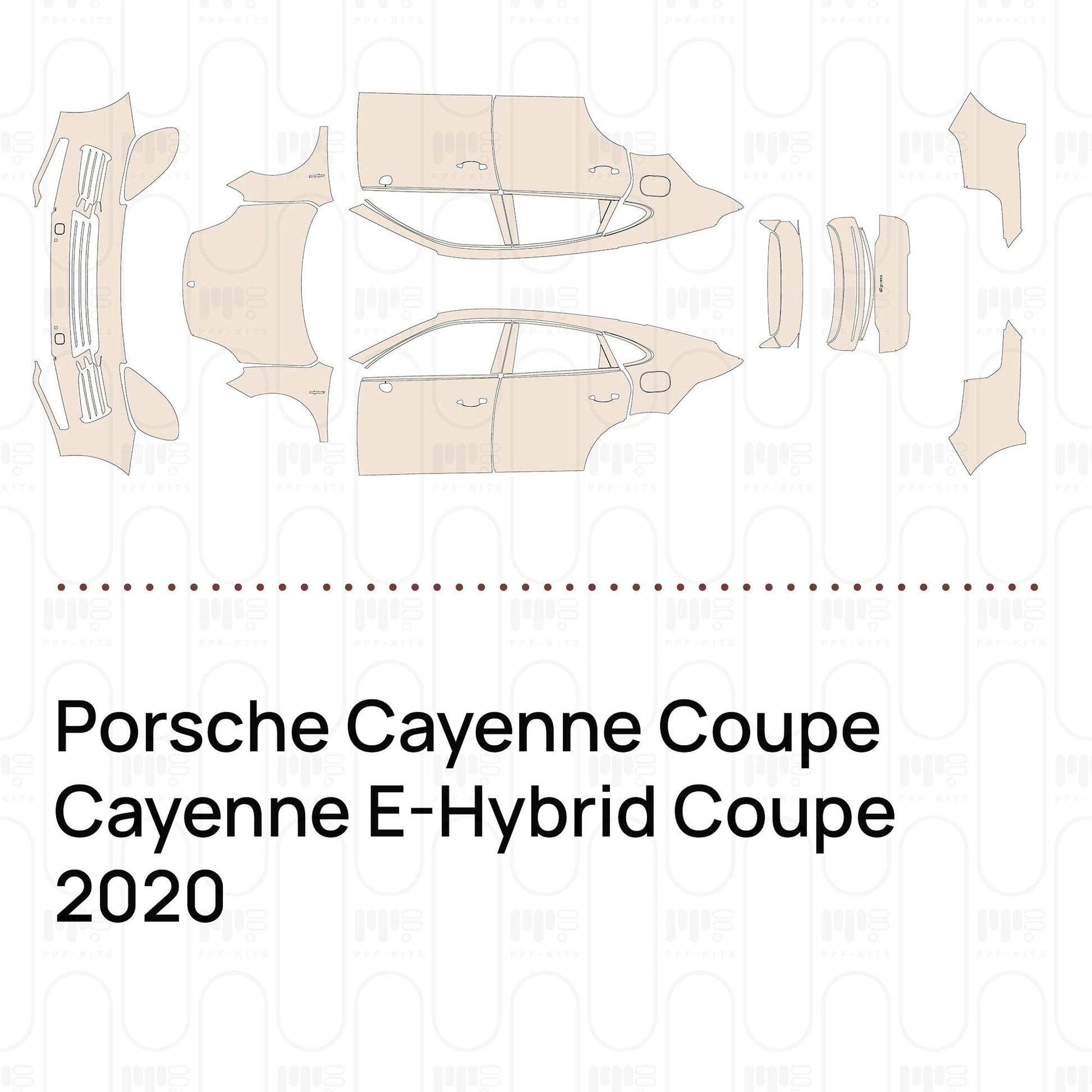 Pre-CutPPFPorscheCayenneCoupeCayenneE-HybridCoupe2020