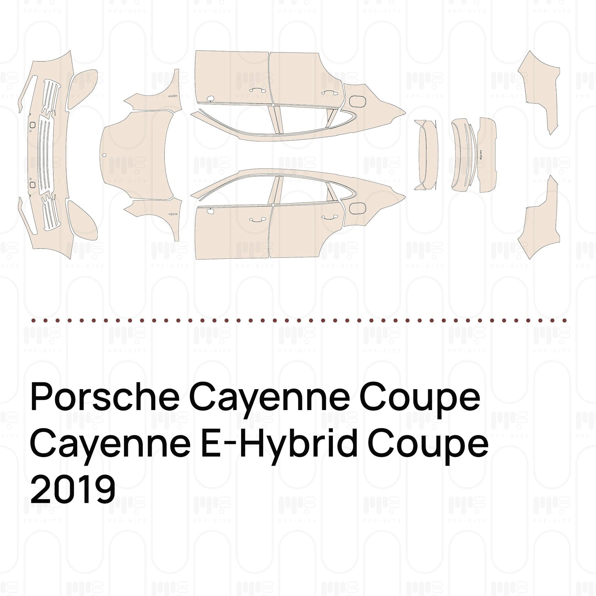 Pre-CutPPFPorscheCayenneCoupeCayenneE-HybridCoupe2019