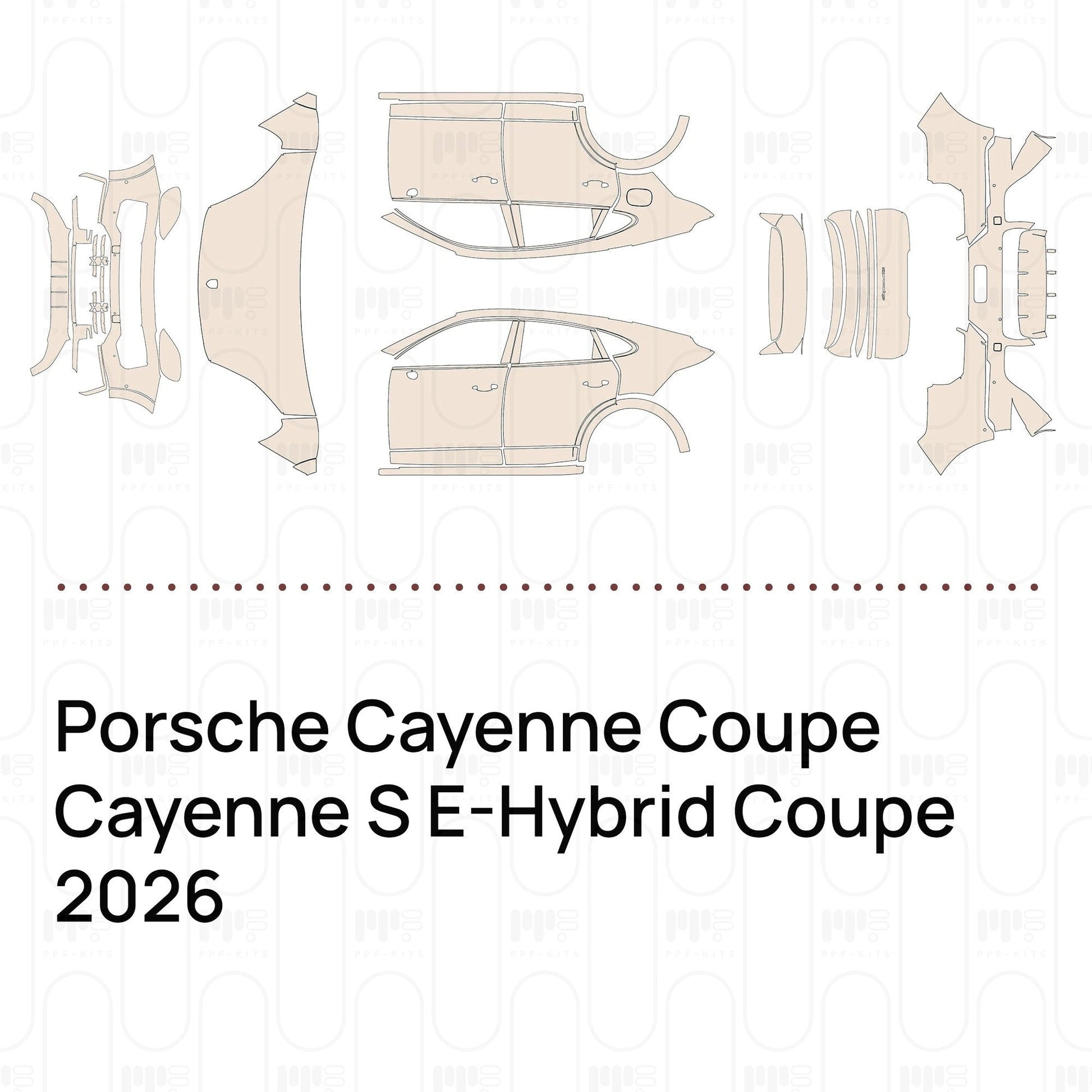 Pre-CutPPFPorscheCayenneCoupeCayenneSE-HybridCoupe2026