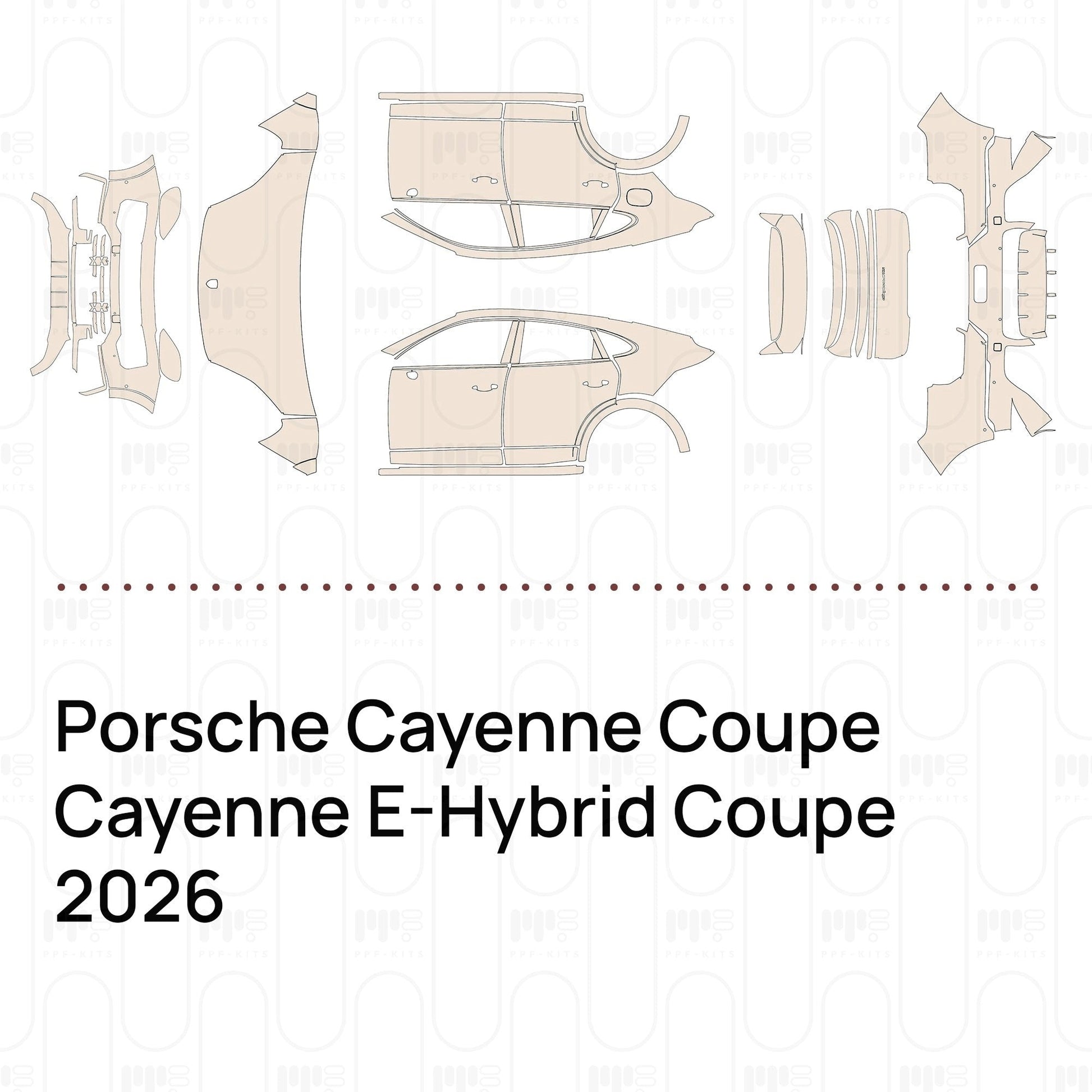 Pre-CutPPFPorscheCayenneCoupeCayenneE-HybridCoupe2026
