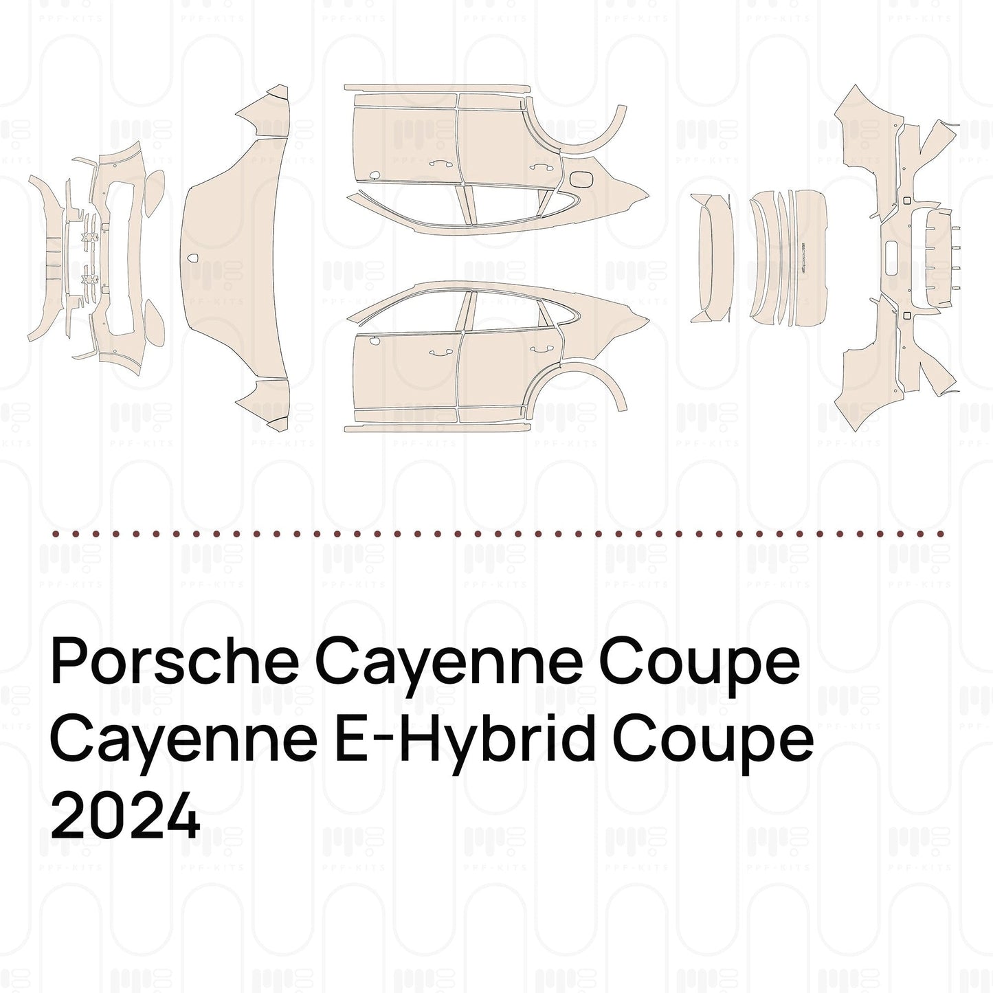 Pre-CutPPFPorscheCayenneCoupeCayenneE-HybridCoupe2024