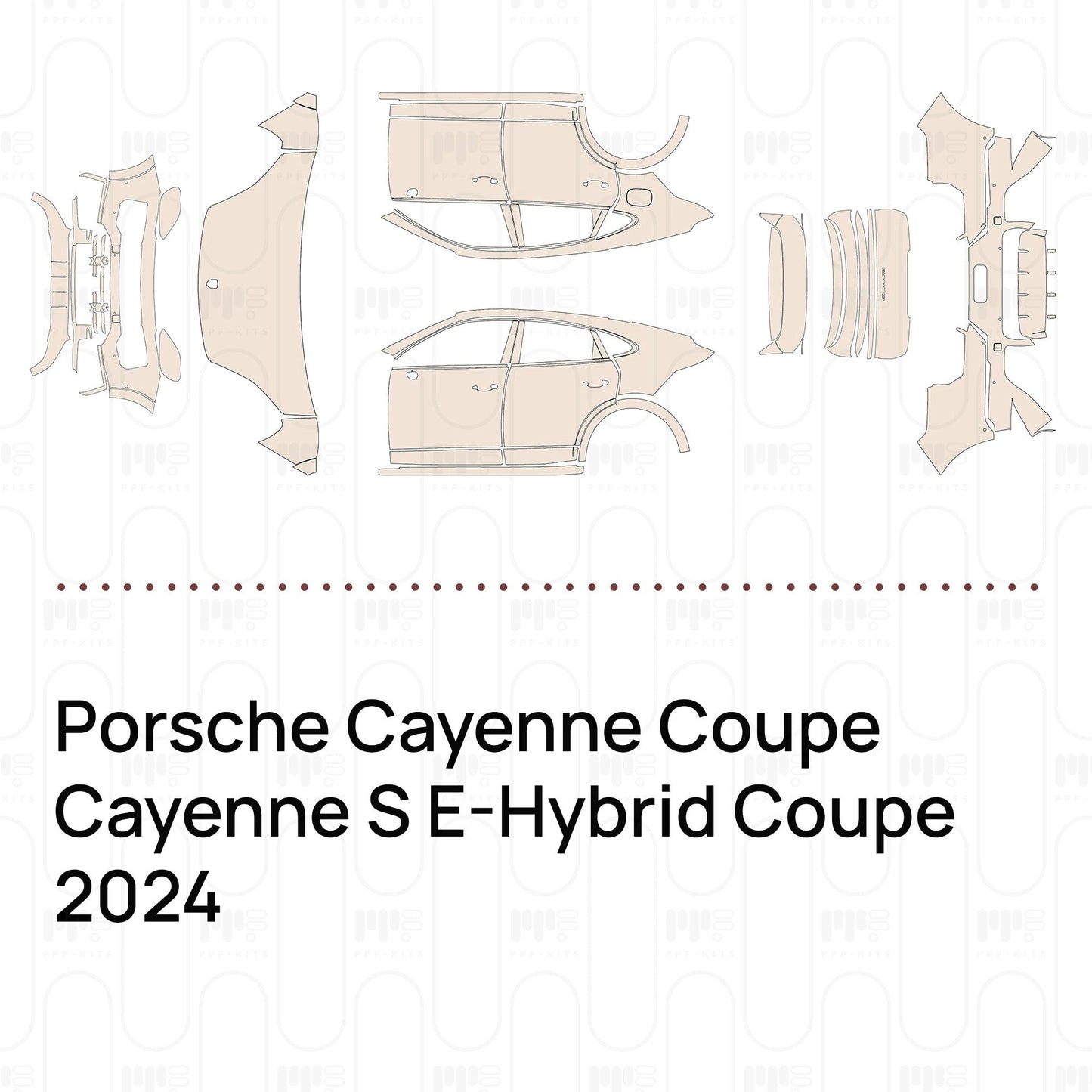 Pre-CutPPFPorscheCayenneCoupeCayenneSE-HybridCoupe2024