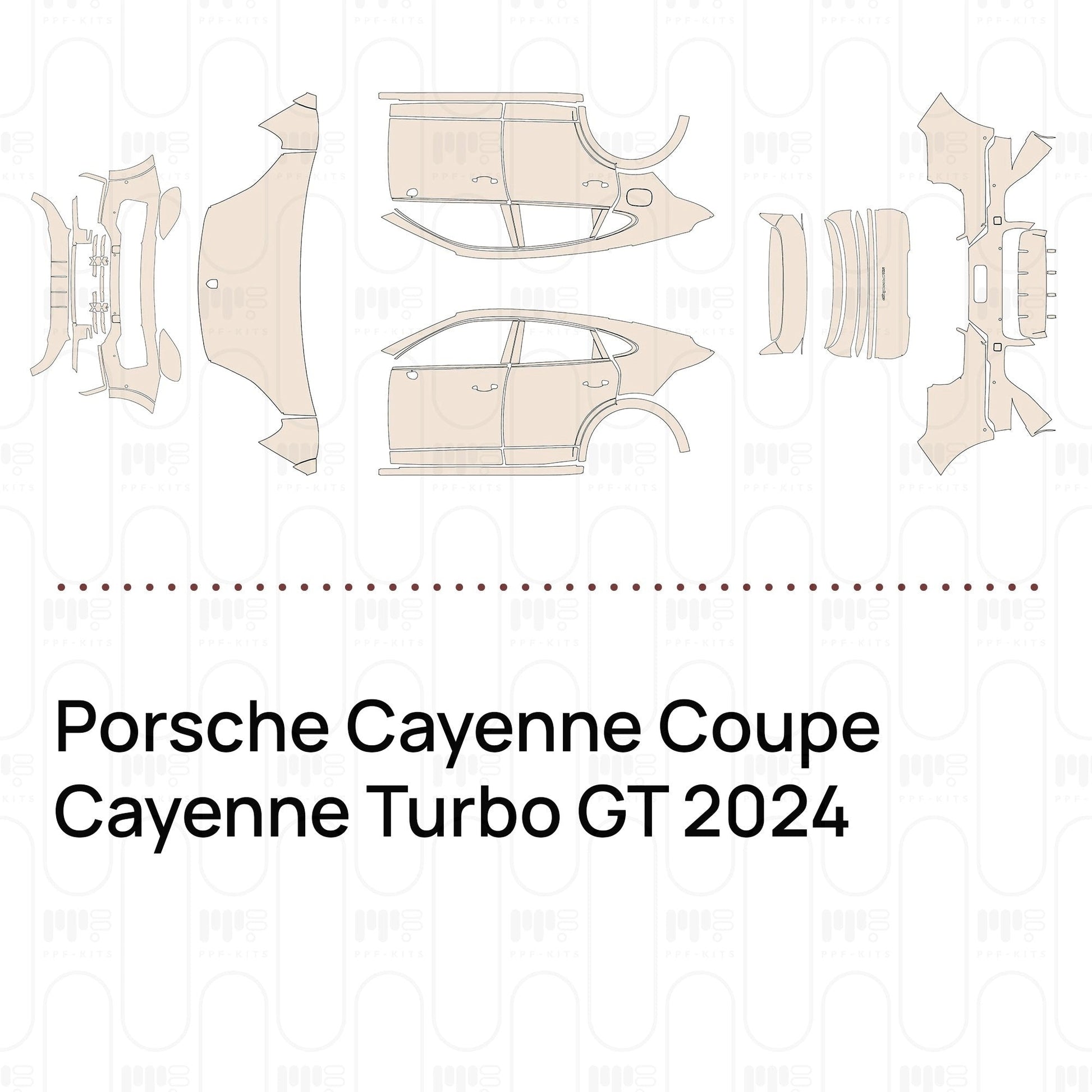 Pre-CutPPFPorscheCayenneCoupeCayenneTurboGT2024