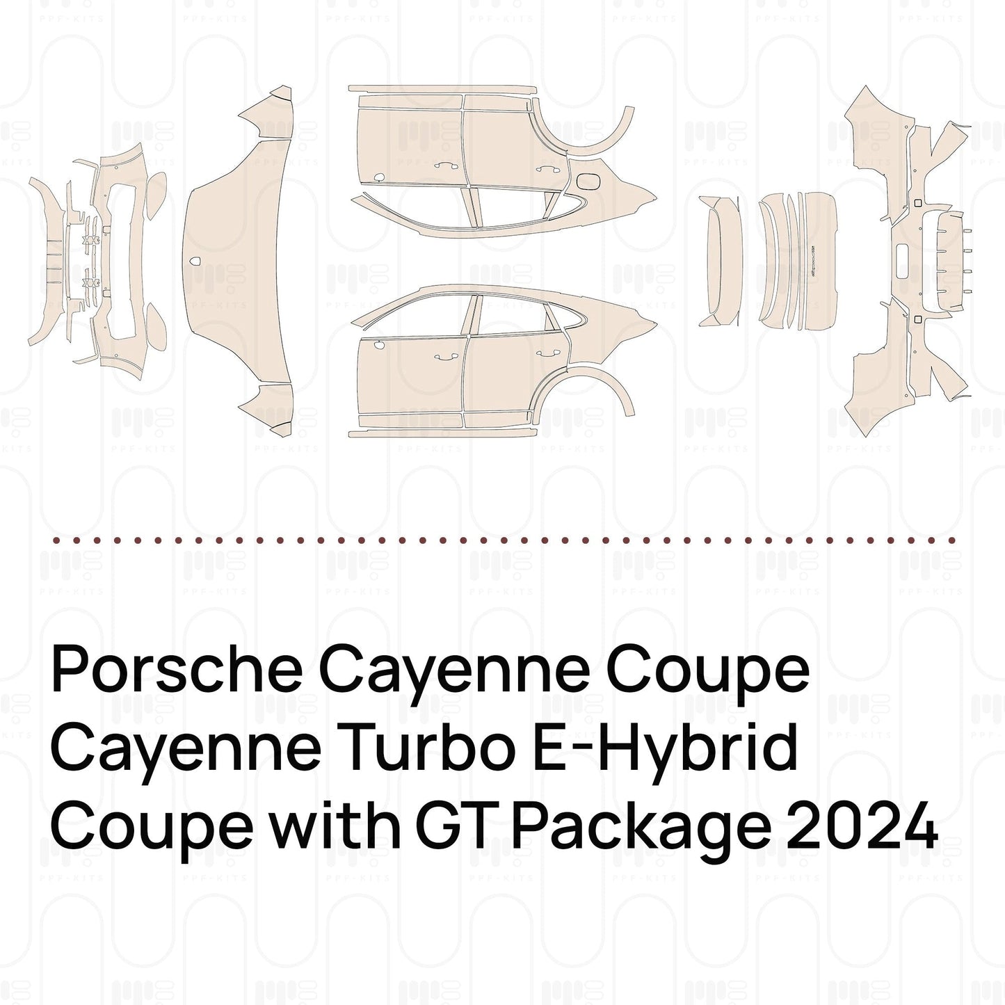 Pre-CutPPFPorscheCayenneCoupeCayenneTurboE-HybridCoupewithGTPackage2024