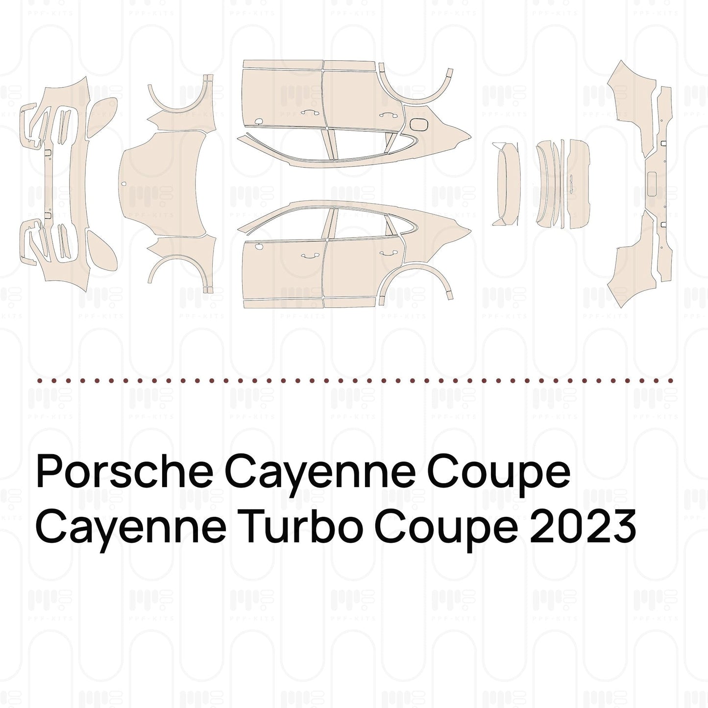 Pre-CutPPFPorscheCayenneCoupeCayenneTurboCoupe2023